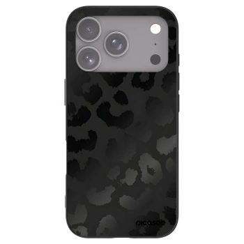Picasee silikonowe czarne etui na Apple iPhone 17 Pro - Midnight Leopard