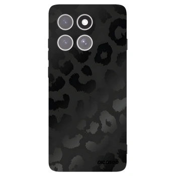 Picasee silikonowe czarne etui na Motorola Edge 60 Pro - Midnight Leopard