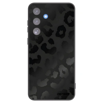Picasee silikonowe czarne etui na Samsung Galaxy S25 FE 5G - Midnight Leopard