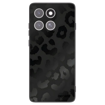 Picasee silikonowe czarne etui na Motorola Edge 60 Fusion - Midnight Leopard