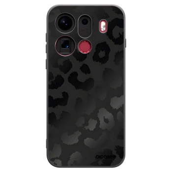 Picasee silikonowe czarne etui na OPPO Find X9 Pro - Midnight Leopard