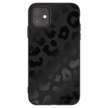 Picasee silikonowe czarne etui na Apple iPhone 11 - Midnight Leopard