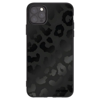 Picasee silikonowe czarne etui na Apple iPhone 11 Pro Max - Midnight Leopard