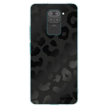 Picasee silikonowe czarne etui na Xiaomi Redmi Note 9 - Midnight Leopard