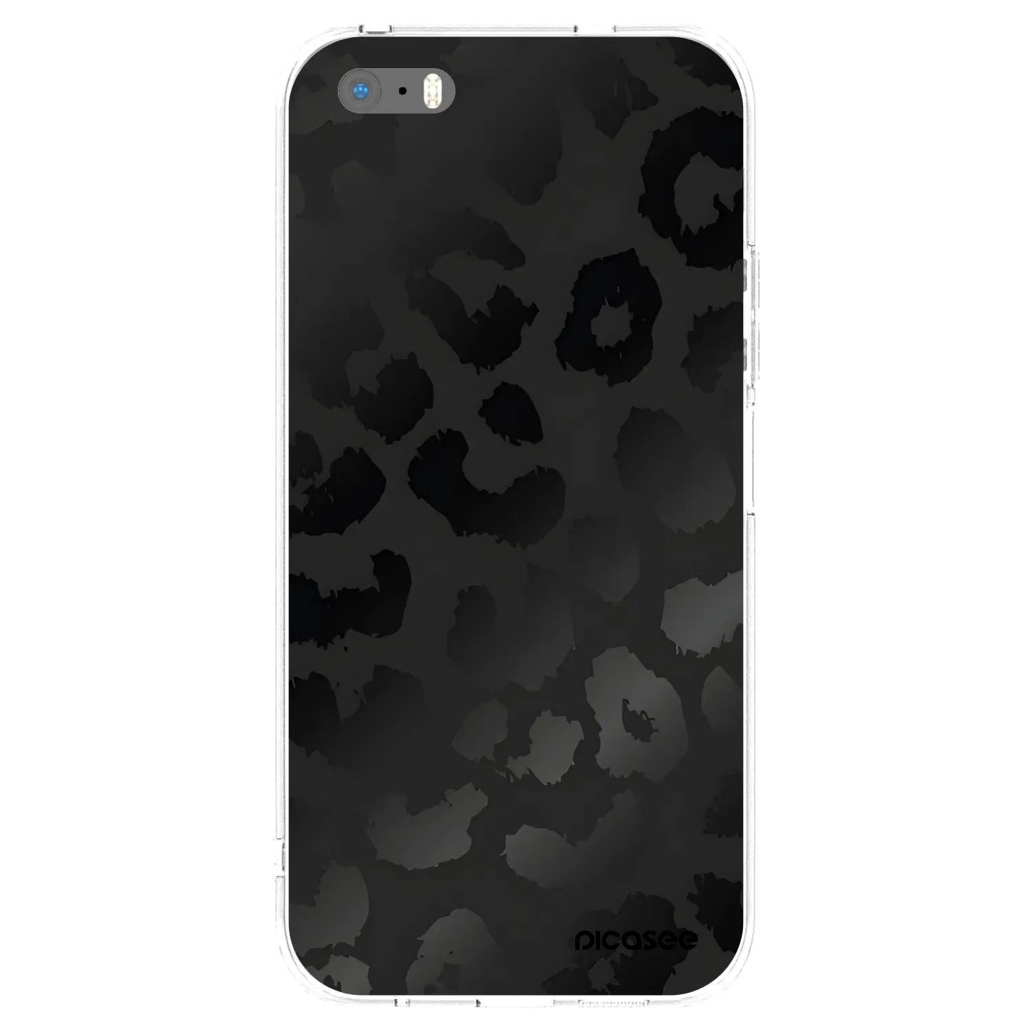 Picasee silikonowe przeźroczyste etui na Apple iPhone 5/5S/SE - Midnight Leopard