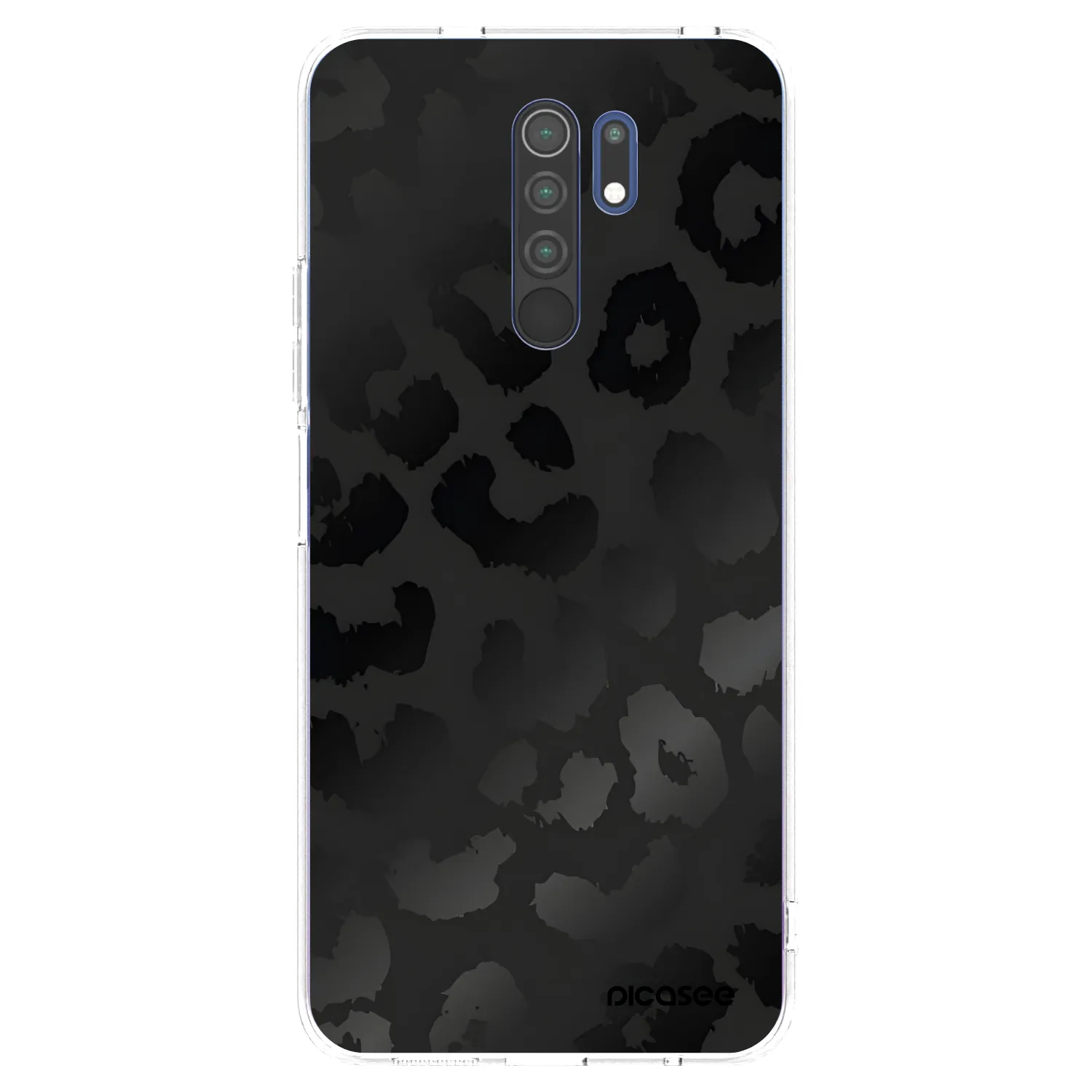 Picasee silikonowe przeźroczyste etui na Xiaomi Redmi 9 - Midnight Leopard