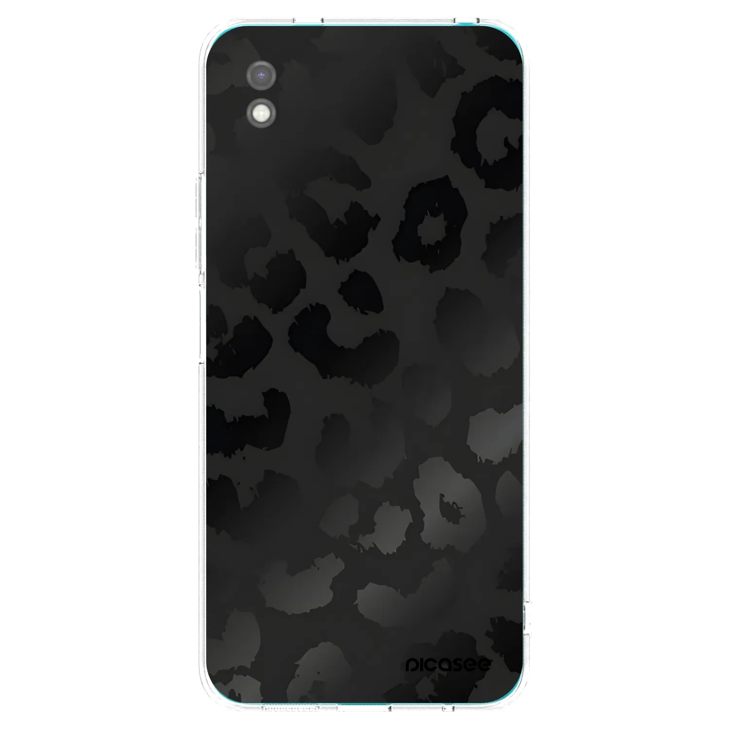 Picasee silikonowe czarne etui na Xiaomi Redmi 9A - Midnight Leopard