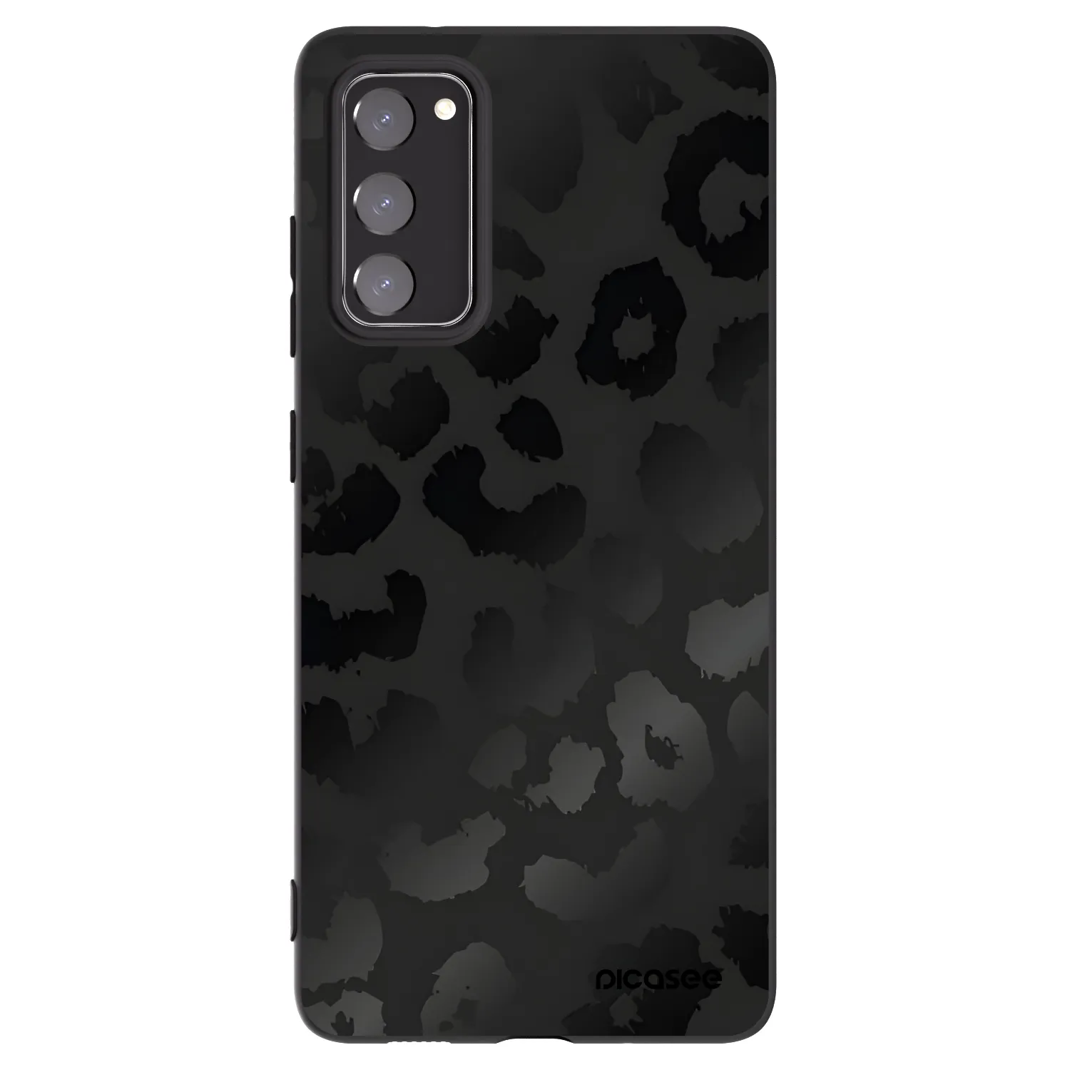 Picasee silikonowe czarne etui na Samsung Galaxy S20 FE - Midnight Leopard