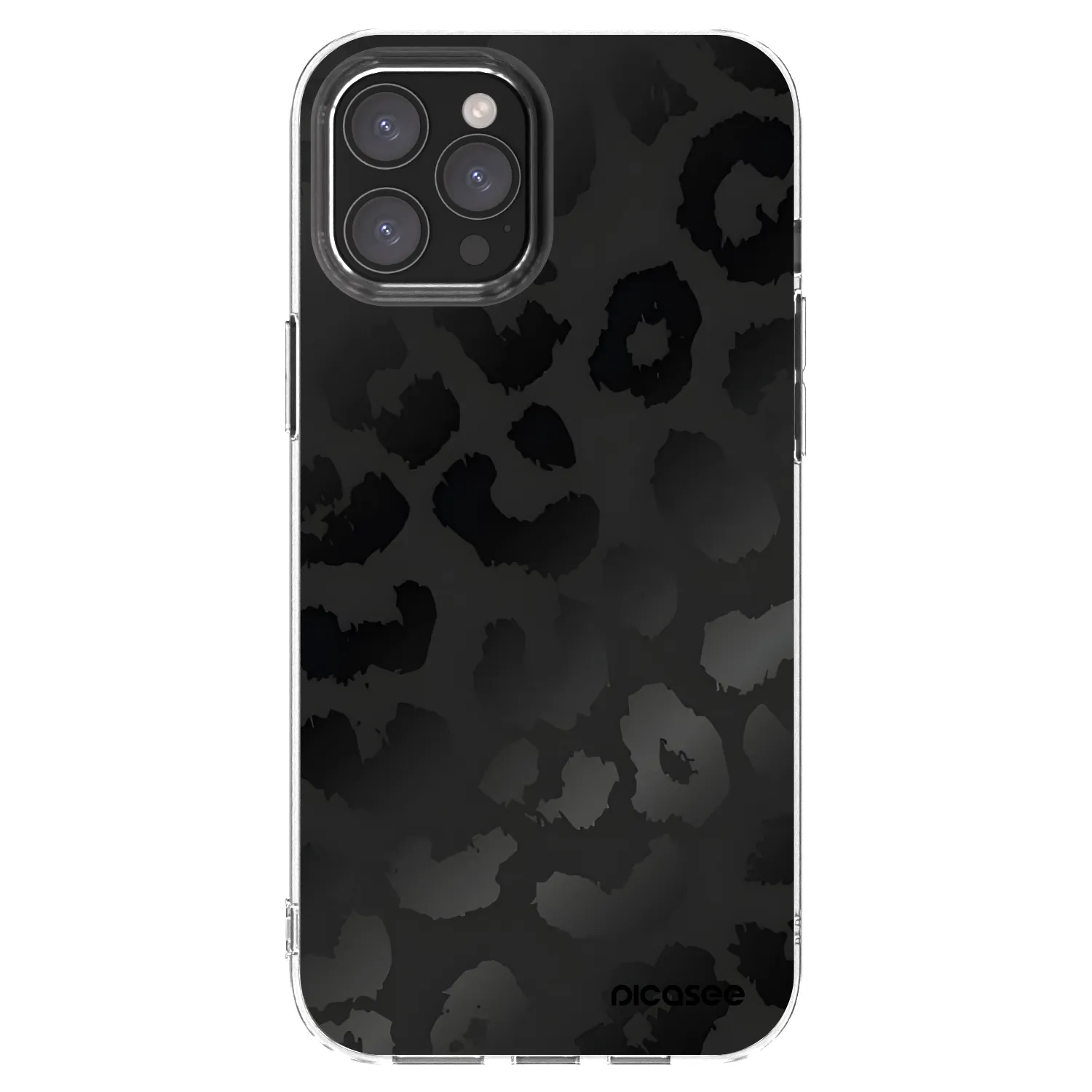 Picasee silikonowe przeźroczyste etui na Apple iPhone 12 Pro Max - Midnight Leopard
