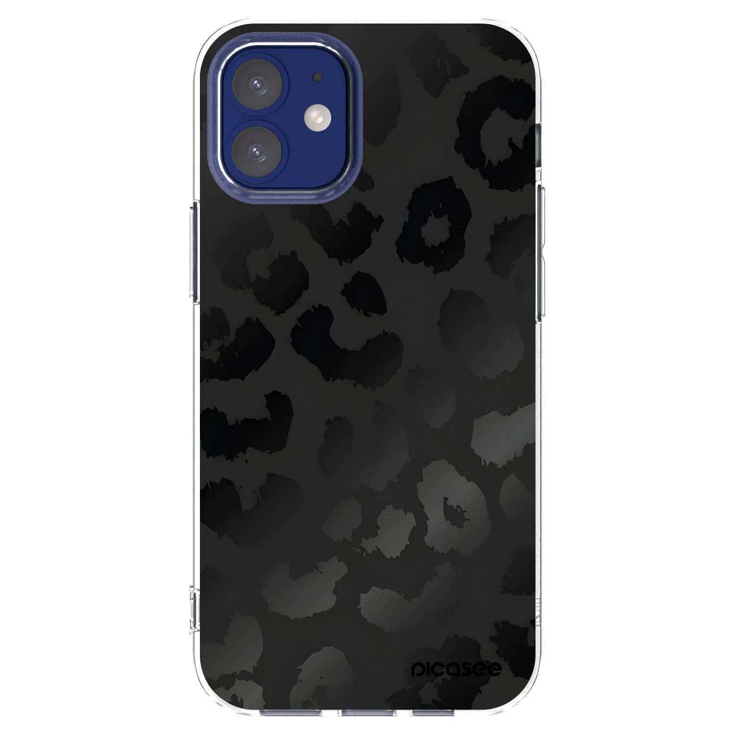 Picasee silikonowe przeźroczyste etui na Apple iPhone 12 mini - Midnight Leopard