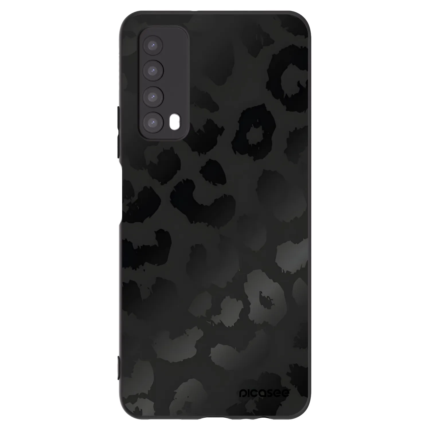 Picasee silikonowe czarne etui na Huawei P Smart 2021 - Midnight Leopard