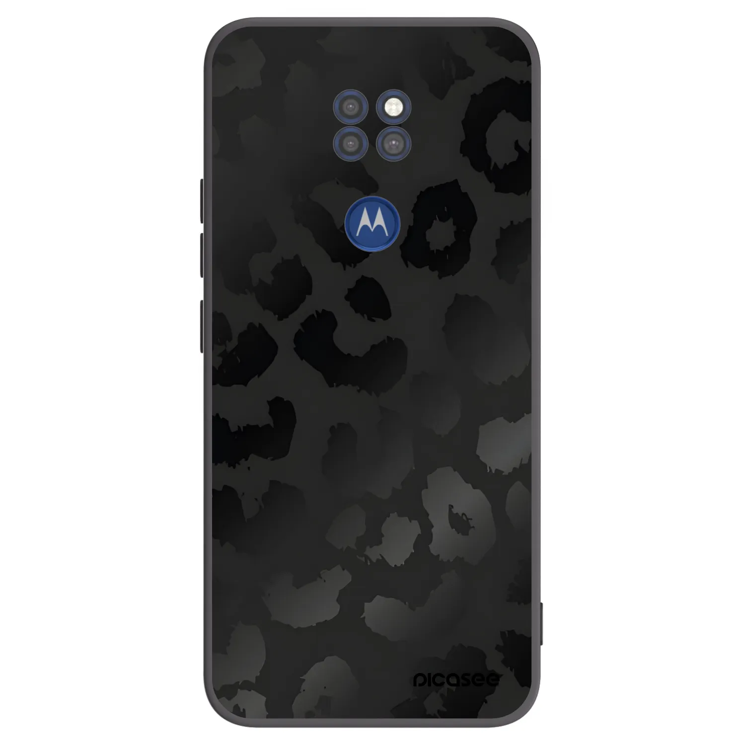 Picasee silikonowe czarne etui na Motorola Moto G9 Play - Midnight Leopard