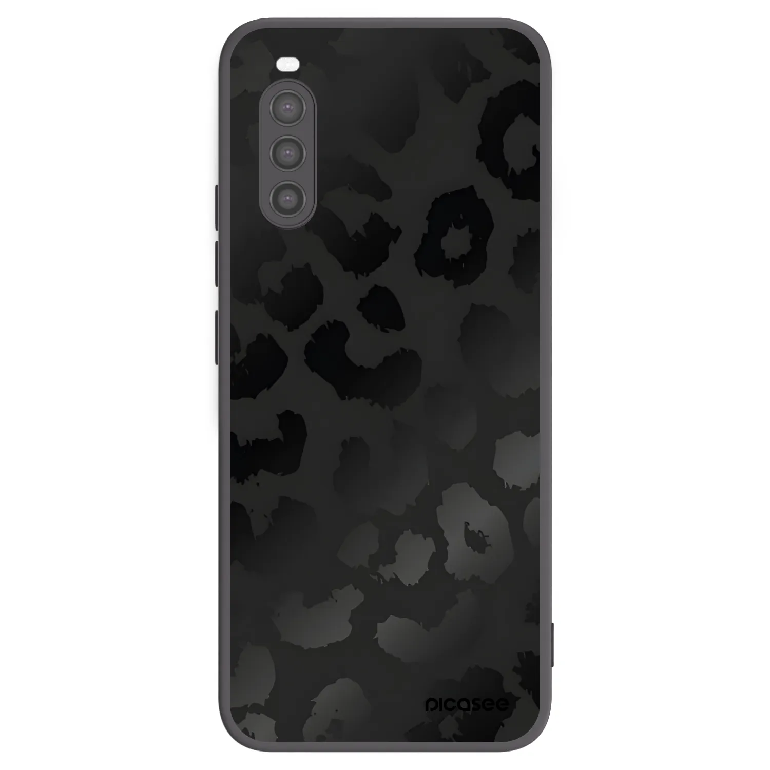 Picasee silikonowe czarne etui na Sony Xperia 10 II - Midnight Leopard