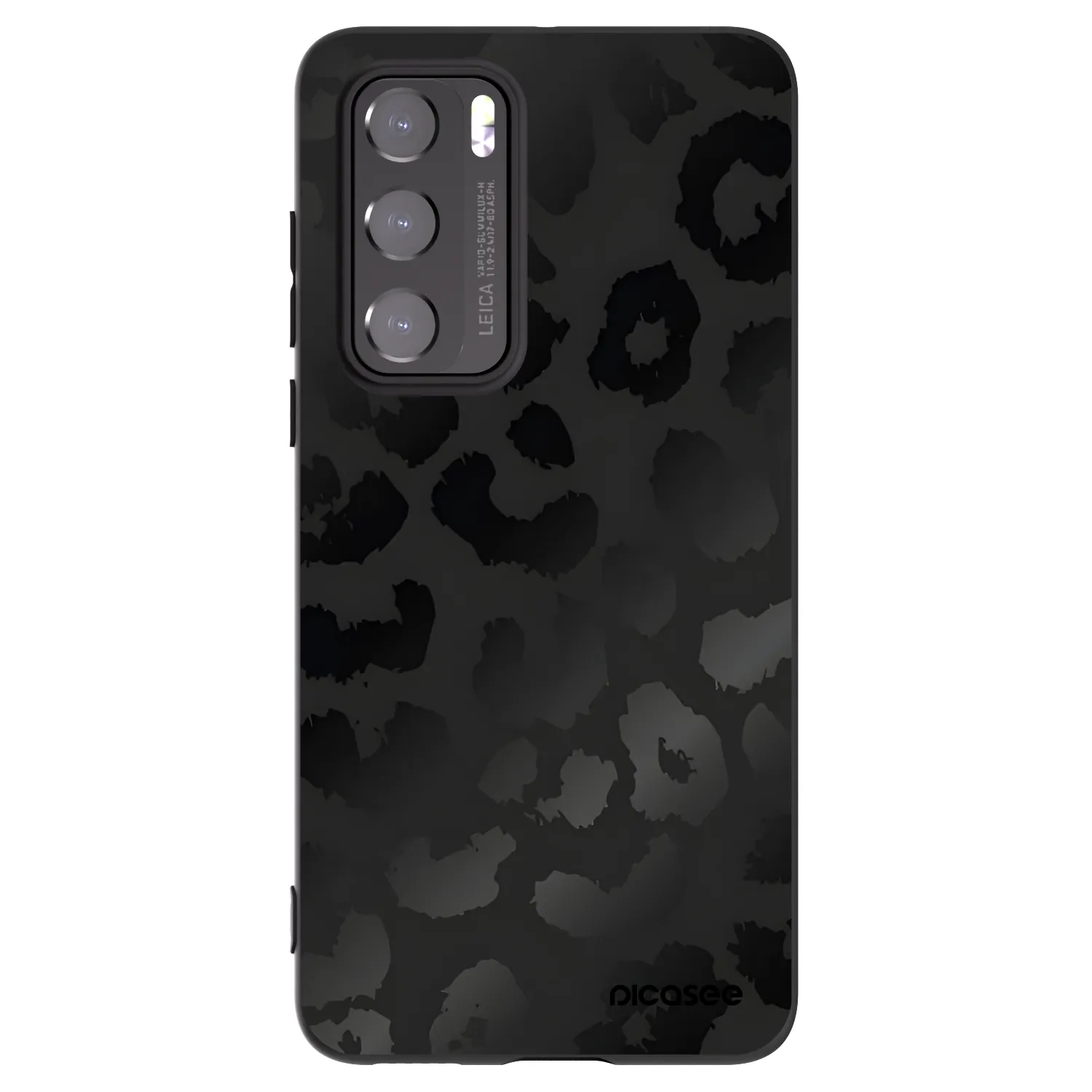 Picasee silikonowe czarne etui na Huawei P40 - Midnight Leopard