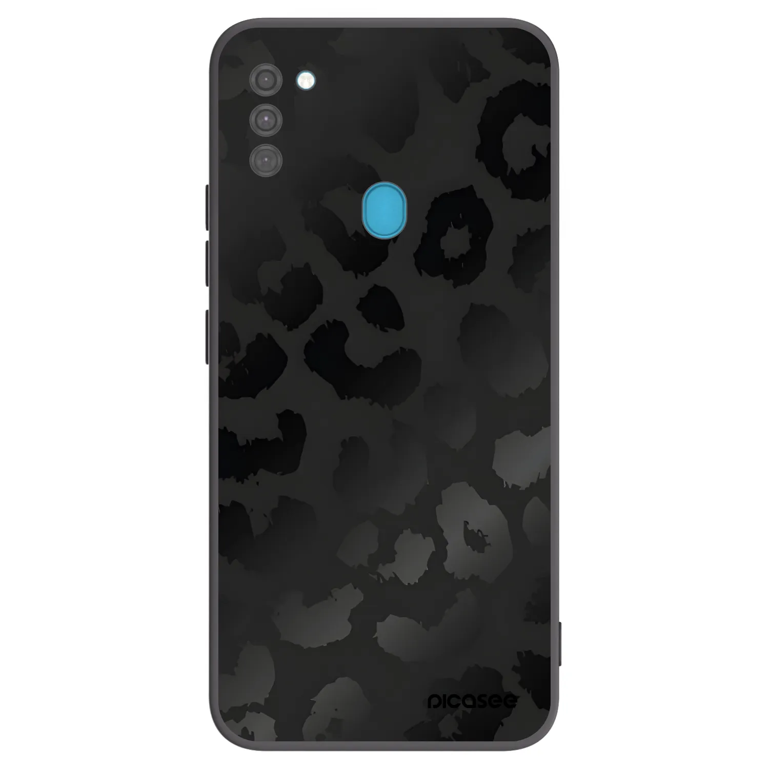 Picasee silikonowe czarne etui na Samsung Galaxy M11 - Midnight Leopard