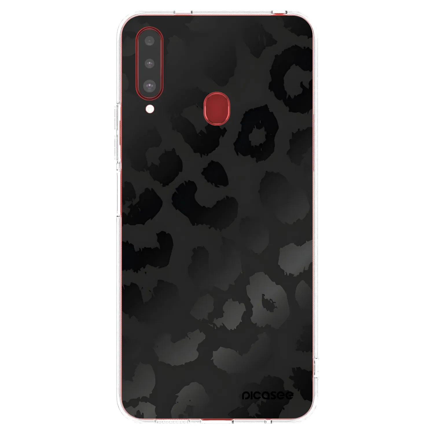 Picasee silikonowe przeźroczyste etui na Samsung Galaxy A20s - Midnight Leopard