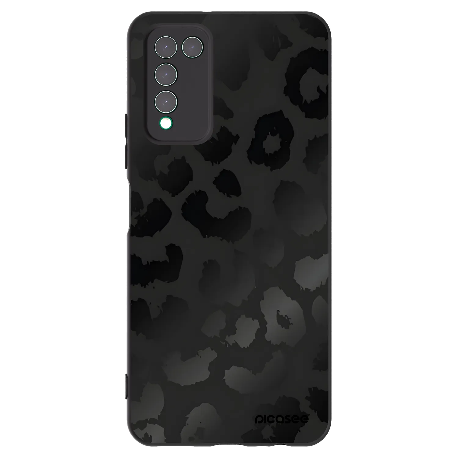Picasee silikonowe czarne etui na Honor 10X Lite - Midnight Leopard