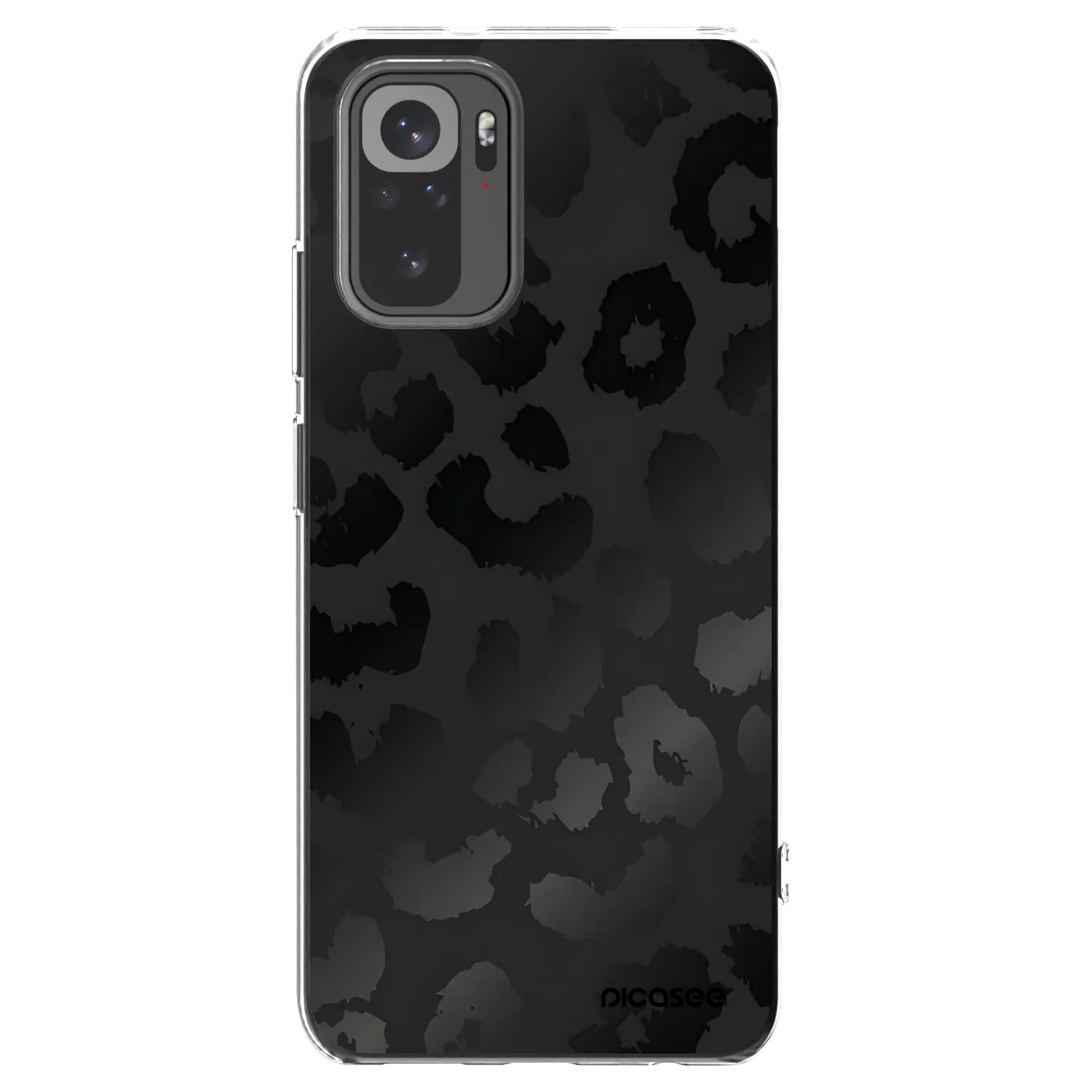 Picasee silikonowe przeźroczyste etui na Xiaomi Redmi Note 10 - Midnight Leopard