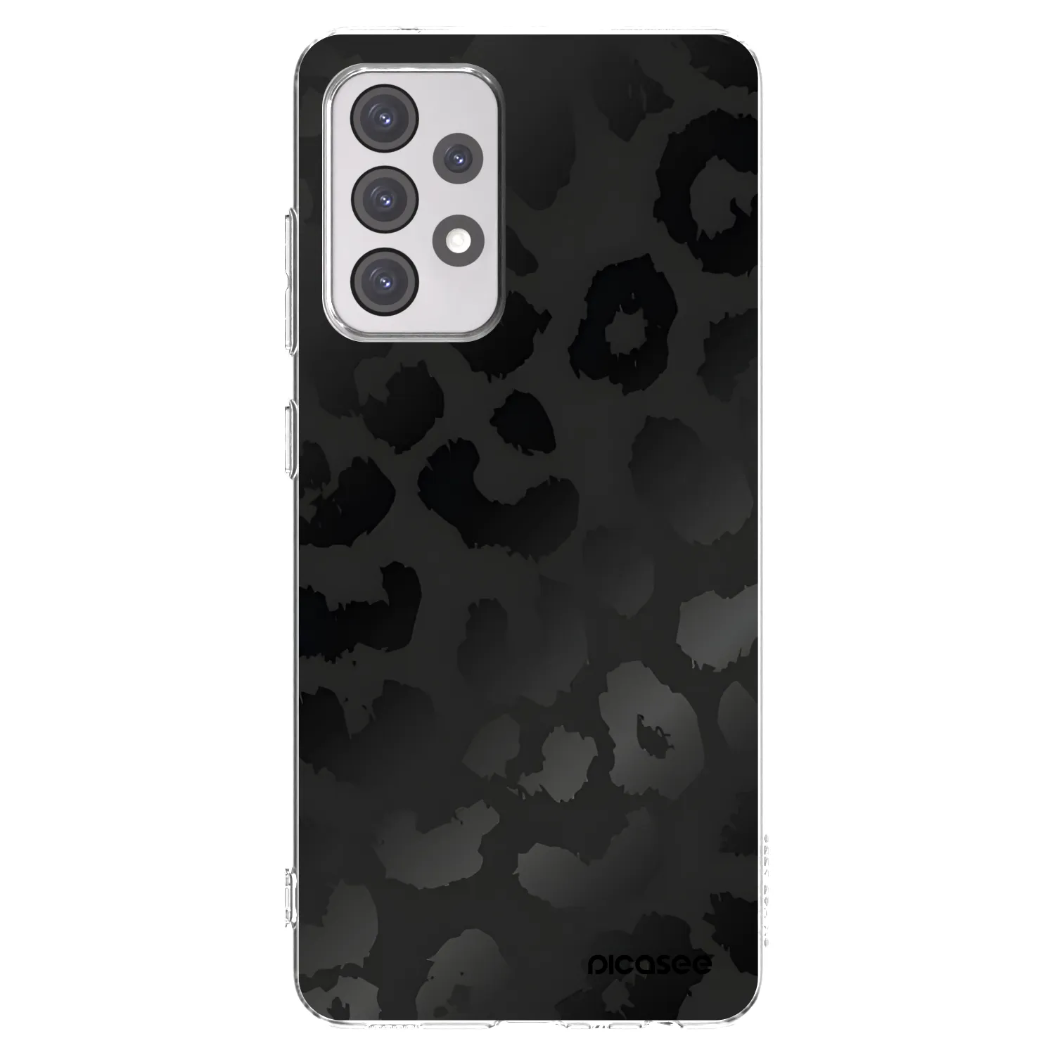 Picasee silikonowe przeźroczyste etui na Samsung Galaxy A52 5G A525F - Midnight Leopard