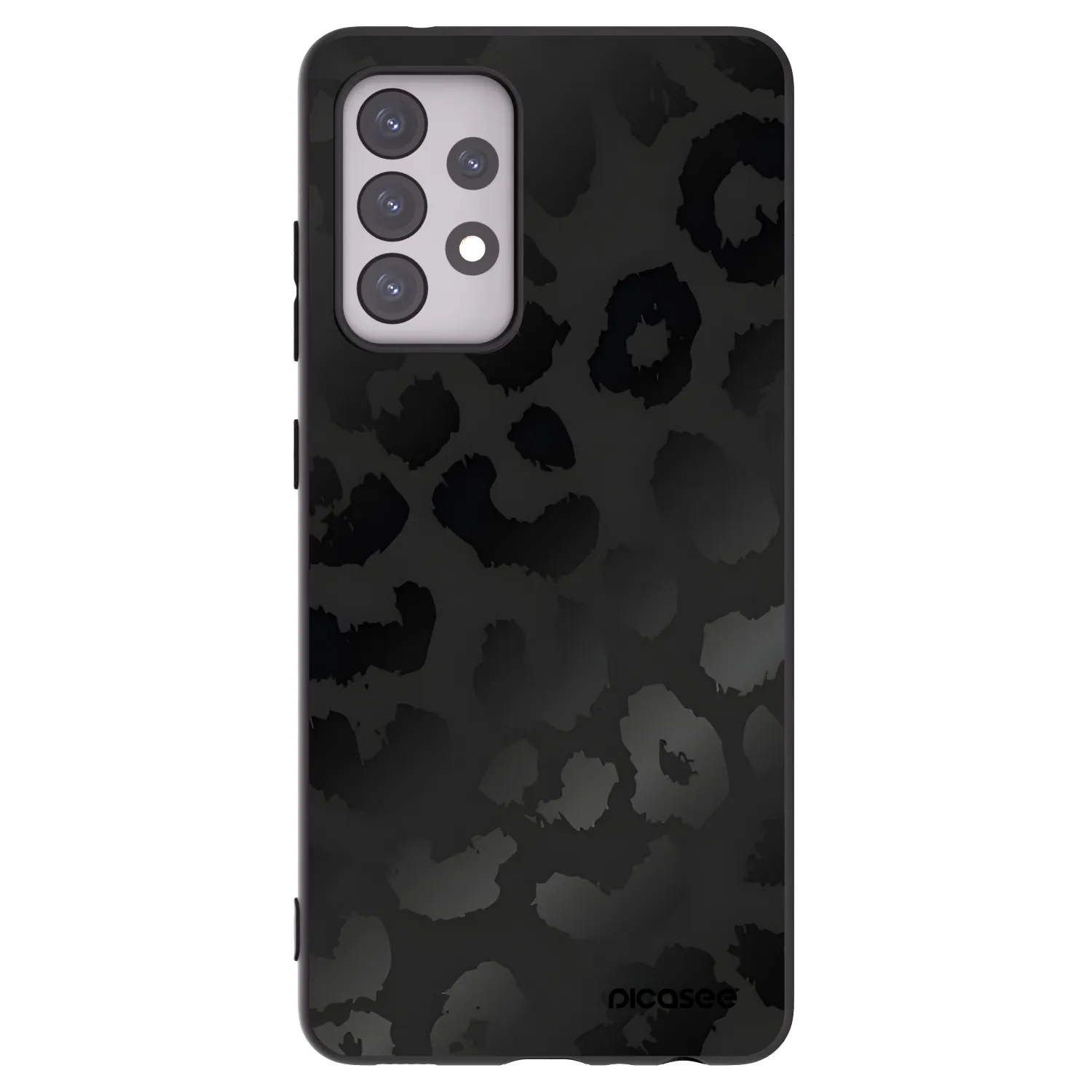 Picasee silikonowe czarne etui na Samsung Galaxy A52 5G A525F - Midnight Leopard