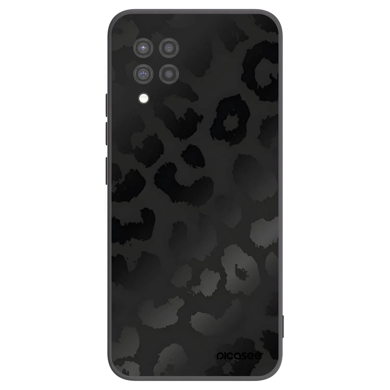 Picasee silikonowe czarne etui na Samsung Galaxy A42 A426B - Midnight Leopard