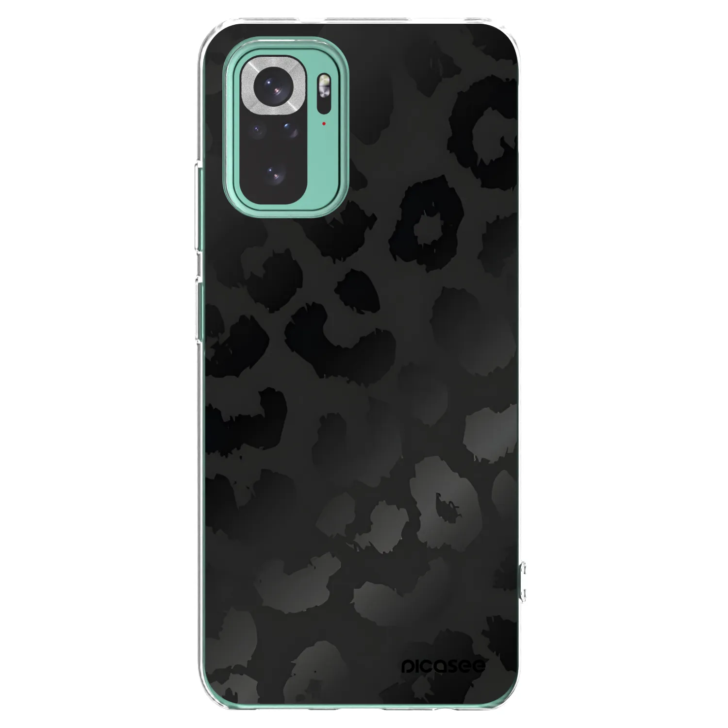 Picasee silikonowe przeźroczyste etui na Xiaomi Redmi Note 10 Pro - Midnight Leopard