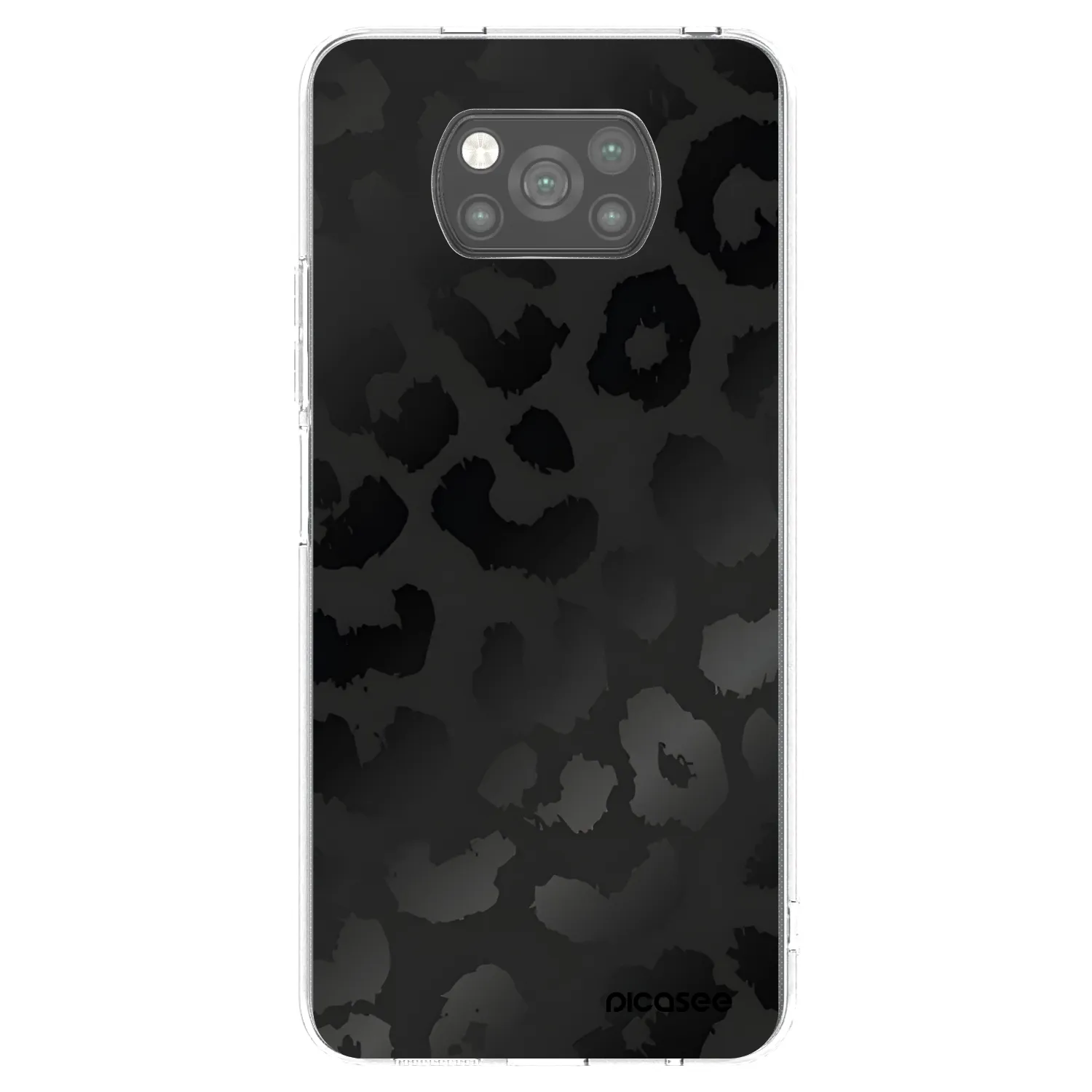 Picasee silikonowe czarne etui na Xiaomi Poco X3 Pro - Midnight Leopard