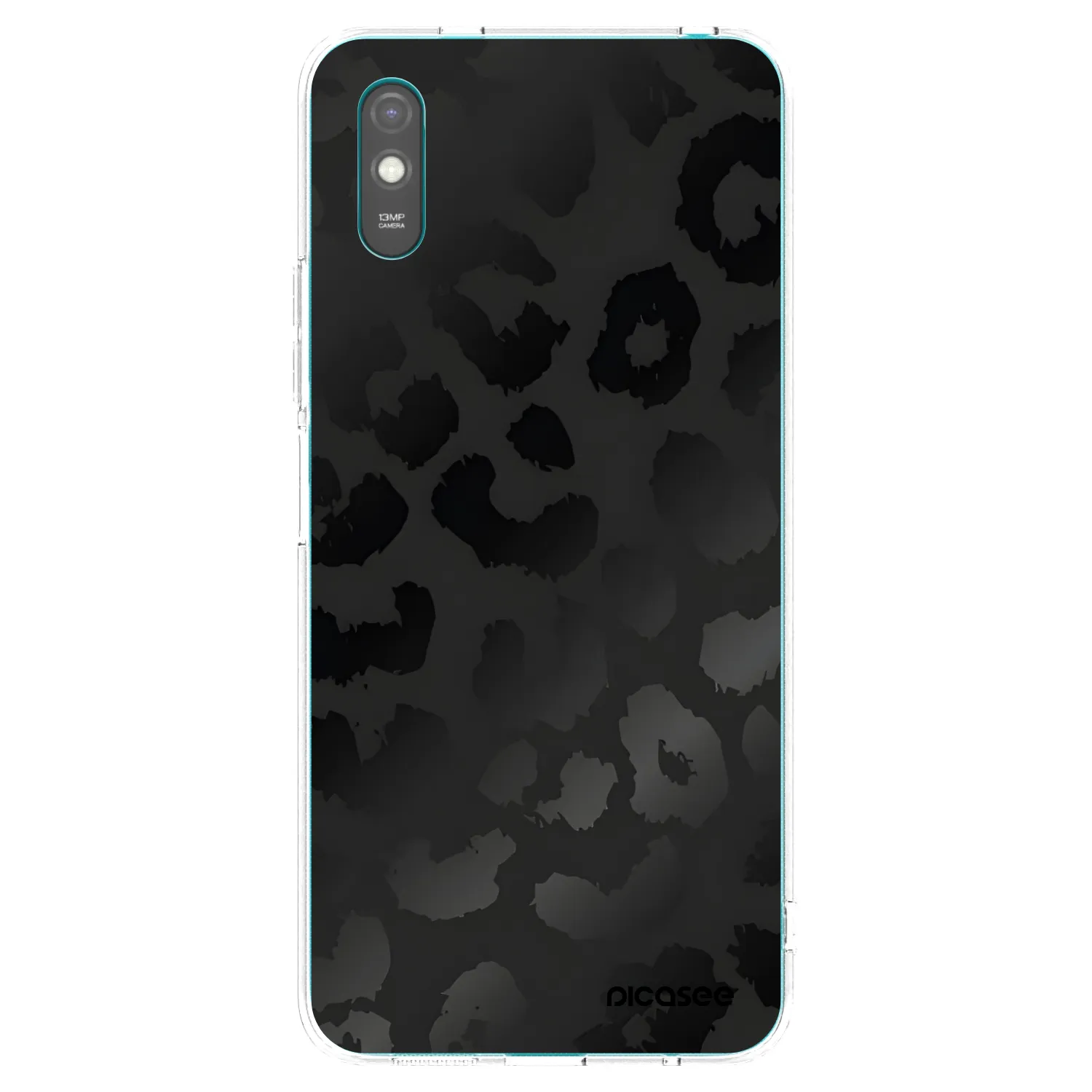 Picasee silikonowe przeźroczyste etui na Xiaomi Redmi 9AT - Midnight Leopard