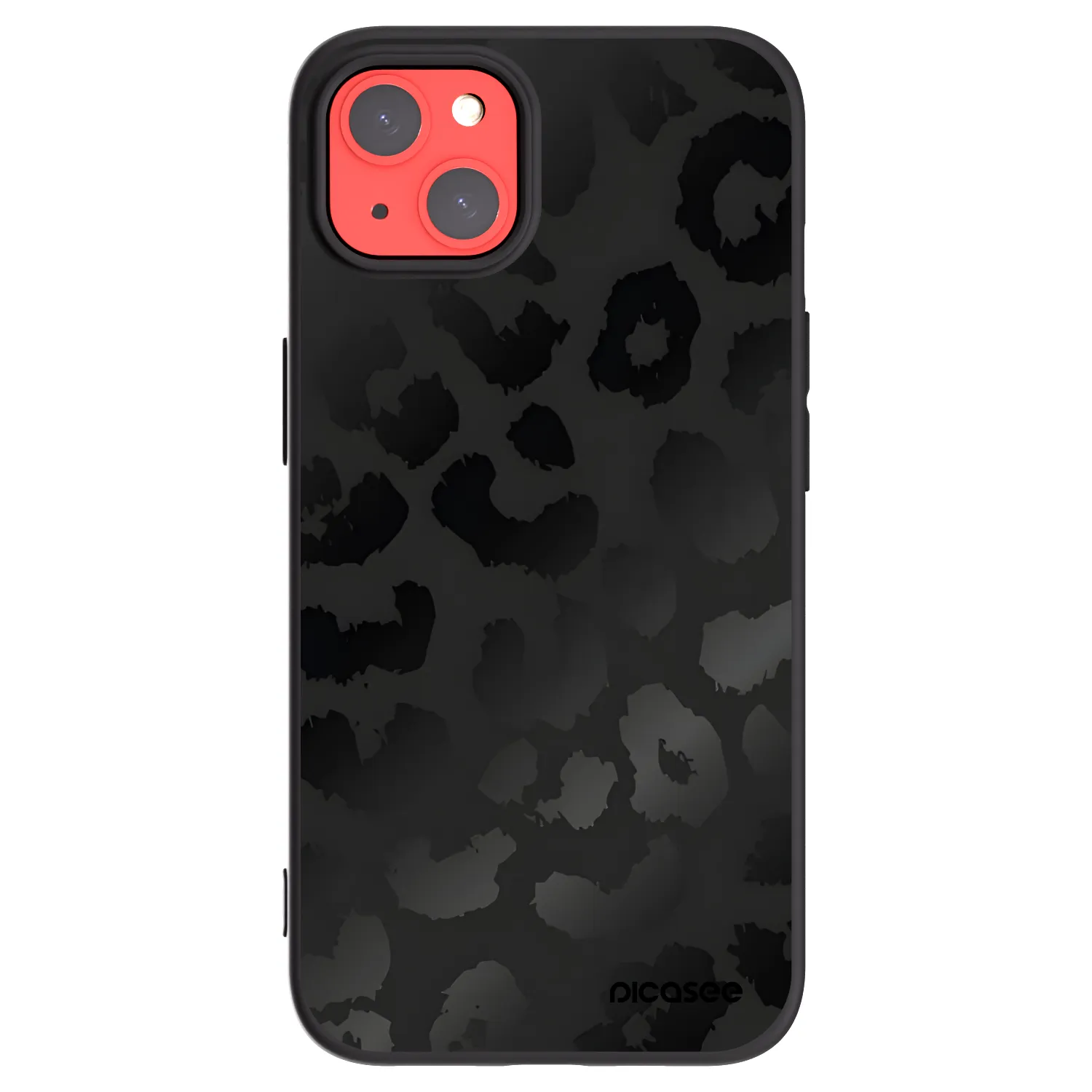 Picasee silikonowe czarne etui na Apple iPhone 13 - Midnight Leopard
