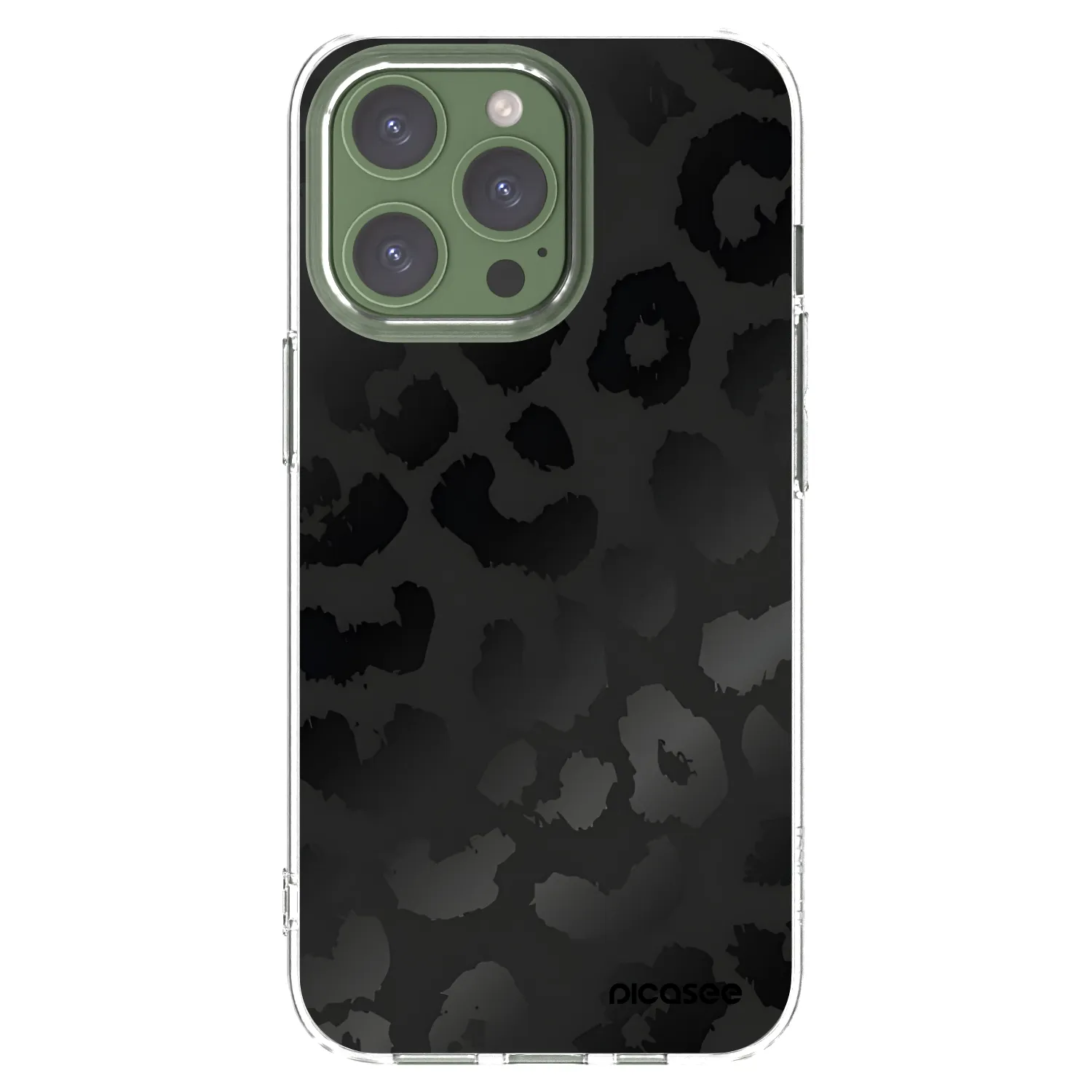 Picasee silikonowe przeźroczyste etui na Apple iPhone 13 Pro - Midnight Leopard