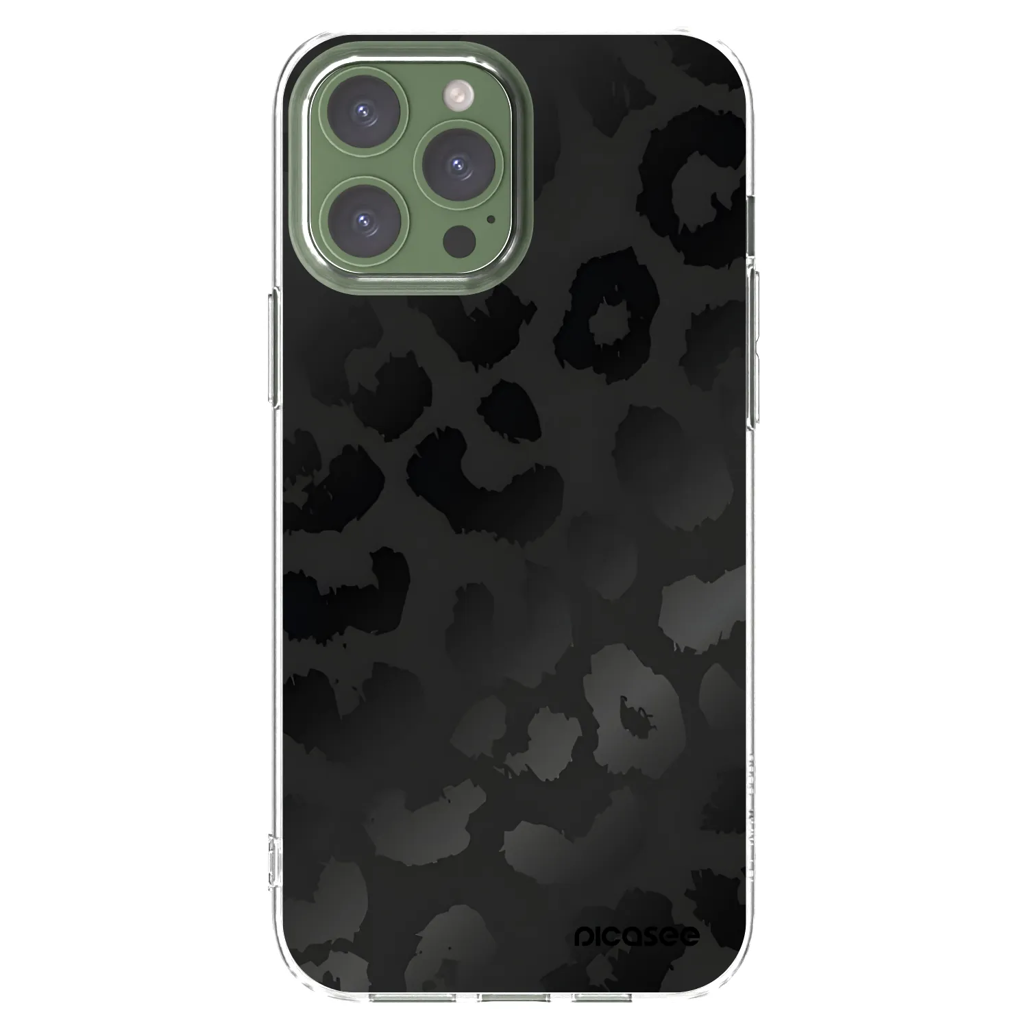 Picasee silikonowe przeźroczyste etui na Apple iPhone 13 Pro Max - Midnight Leopard
