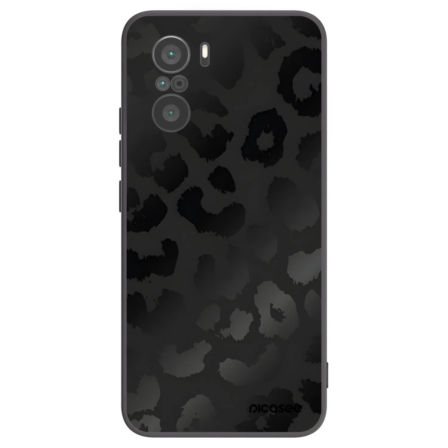 Picasee silikonowe czarne etui na Xiaomi Poco F3 - Midnight Leopard