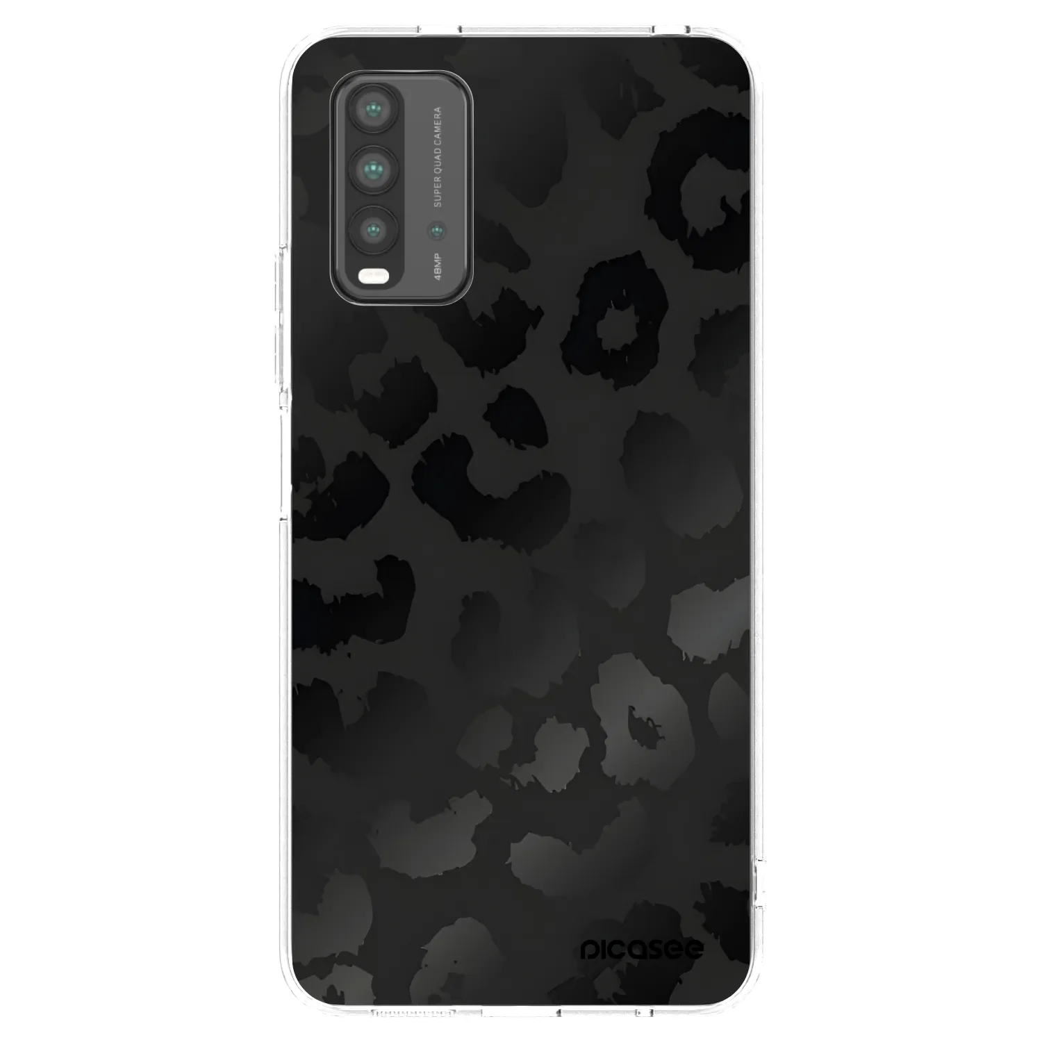 Picasee silikonowe przeźroczyste etui na Xiaomi Redmi 9T - Midnight Leopard