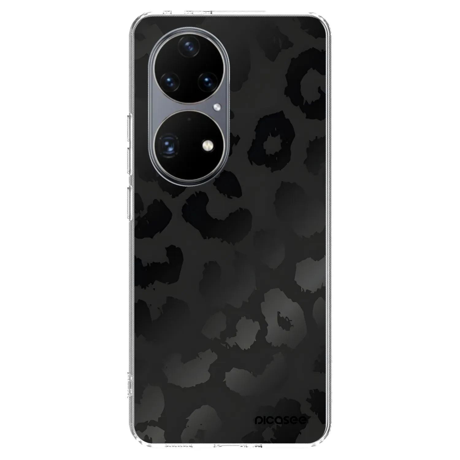 Picasee silikonowe przeźroczyste etui na Huawei P50 - Midnight Leopard