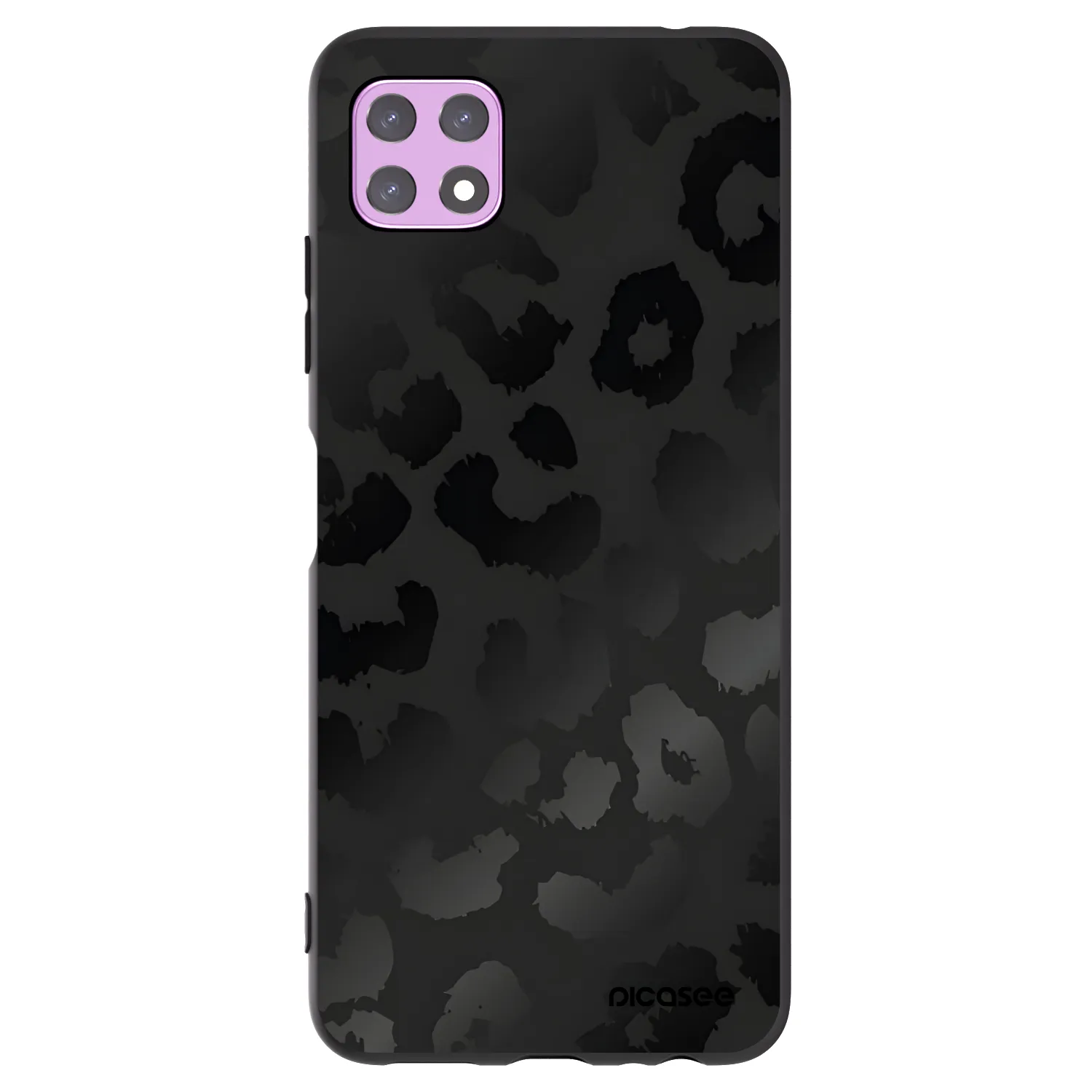 Picasee silikonowe czarne etui na Samsung Galaxy A22 A226B 5G - Midnight Leopard