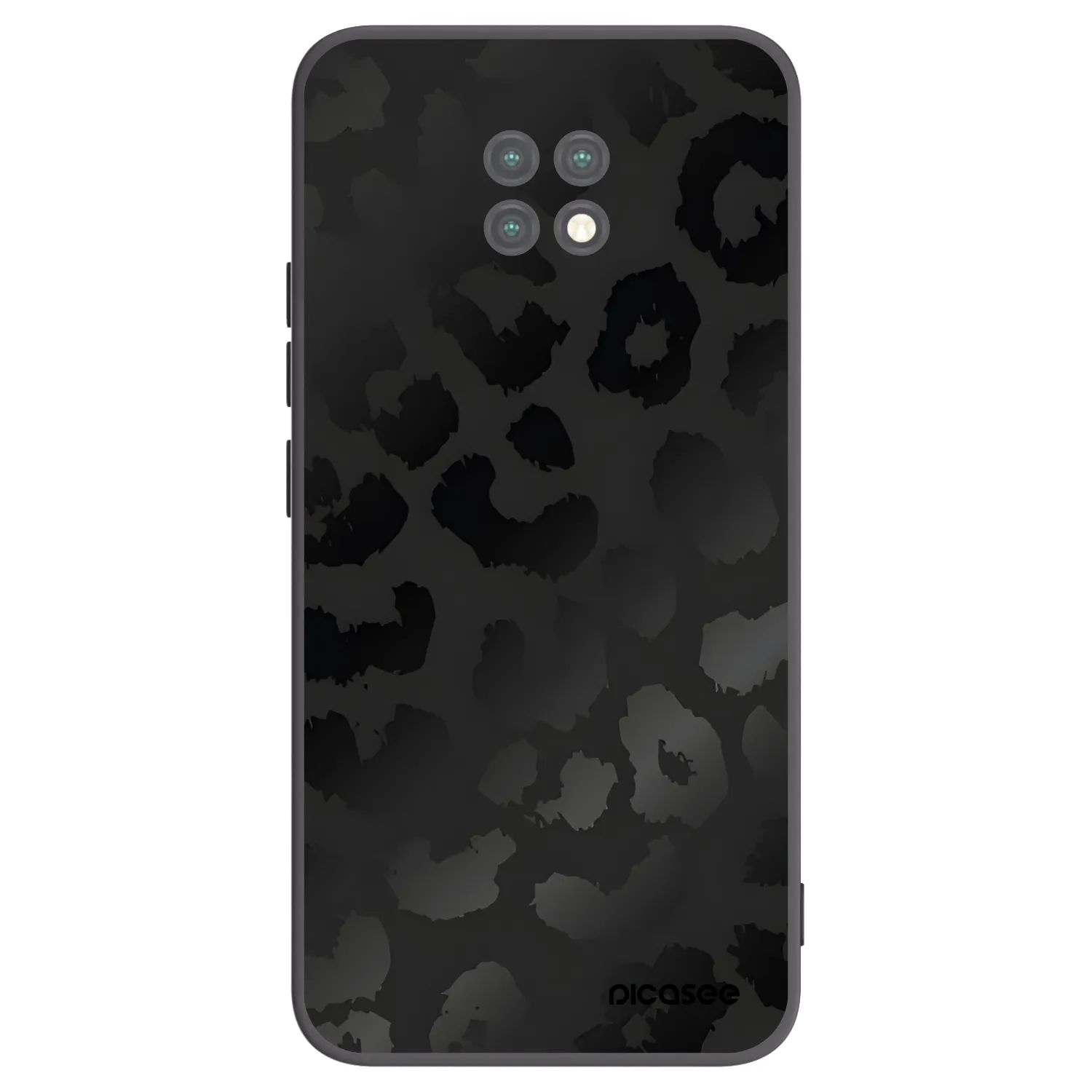 Picasee silikonowe czarne etui na Xiaomi Redmi Note 9T - Midnight Leopard