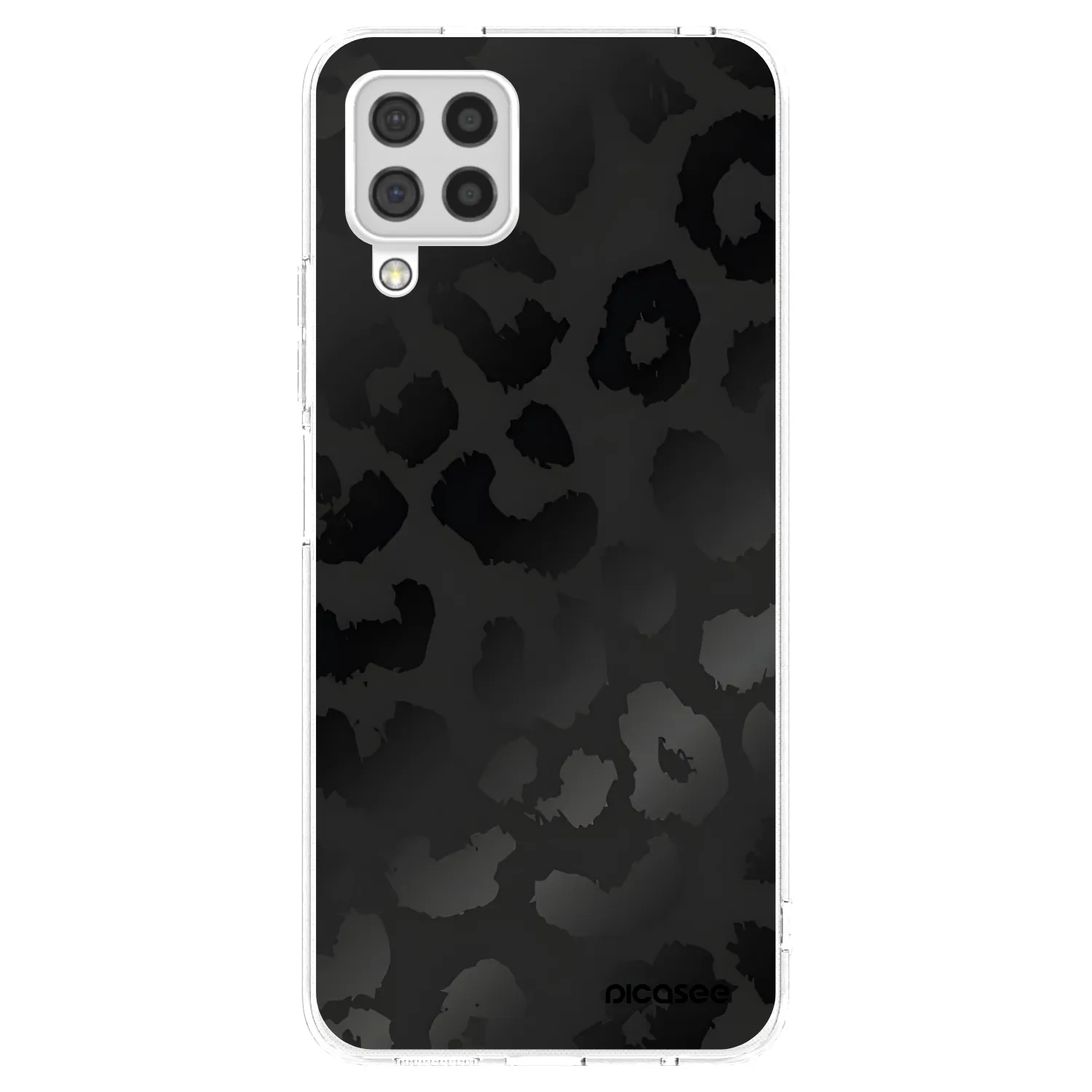 Picasee silikonowe przeźroczyste etui na Samsung Galaxy A22 A225F 4G - Midnight Leopard