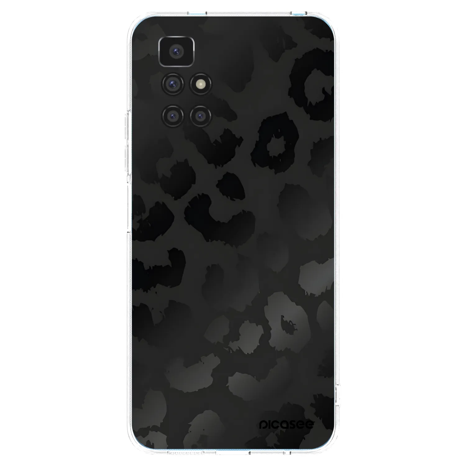 Picasee silikonowe przeźroczyste etui na Xiaomi Redmi 10 - Midnight Leopard