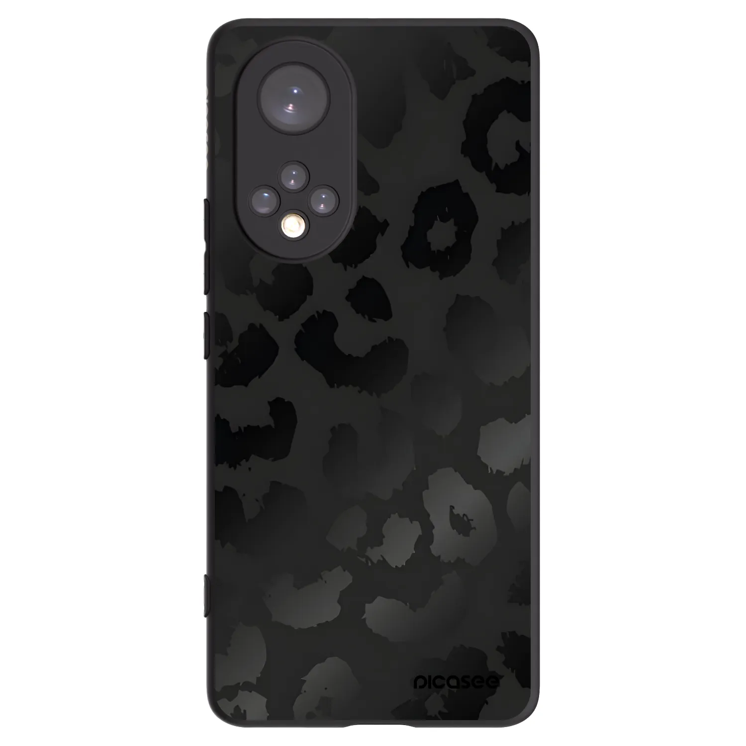 Picasee silikonowe czarne etui na Honor 50 5G - Midnight Leopard