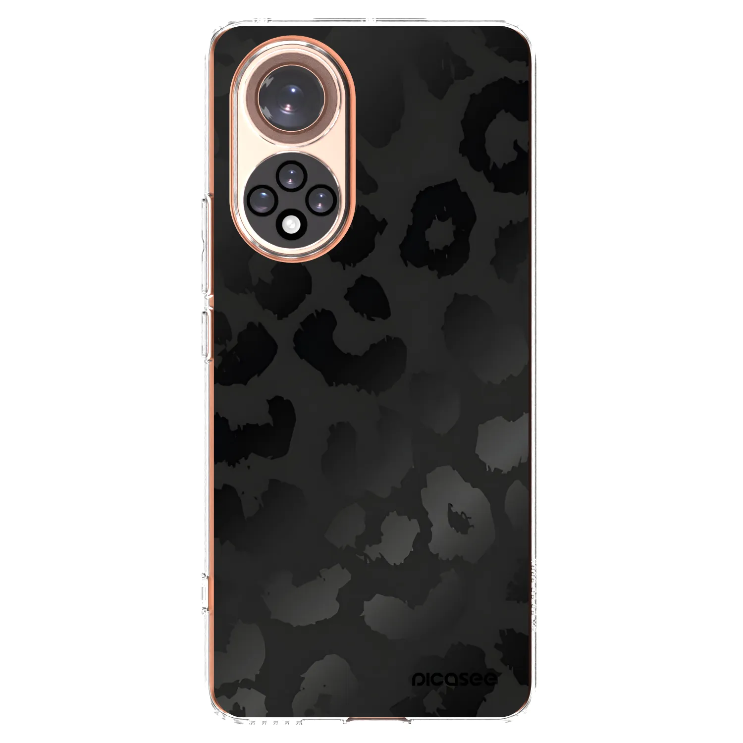 Picasee silikonowe przeźroczyste etui na Honor 50 5G - Midnight Leopard