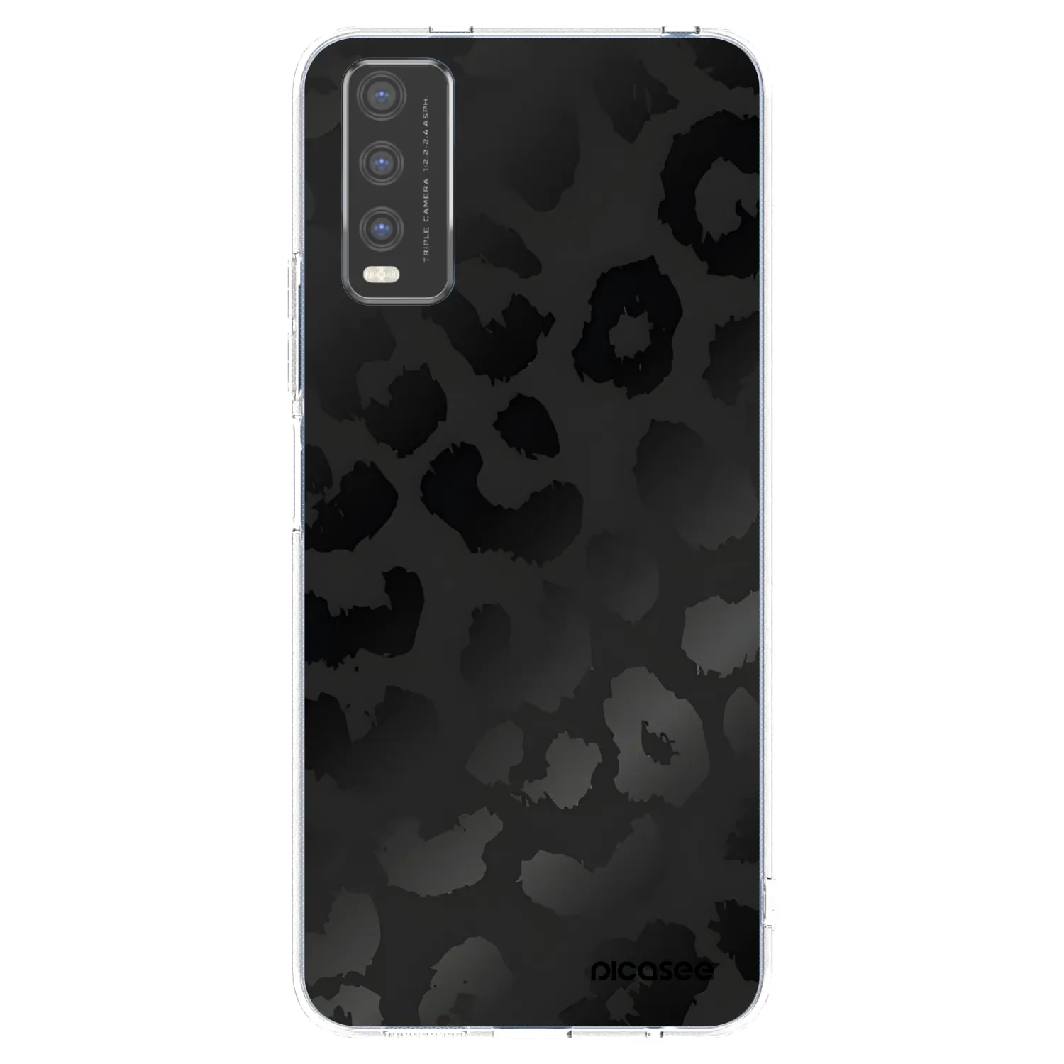 Picasee silikonowe przeźroczyste etui na Vivo Y20s - Midnight Leopard