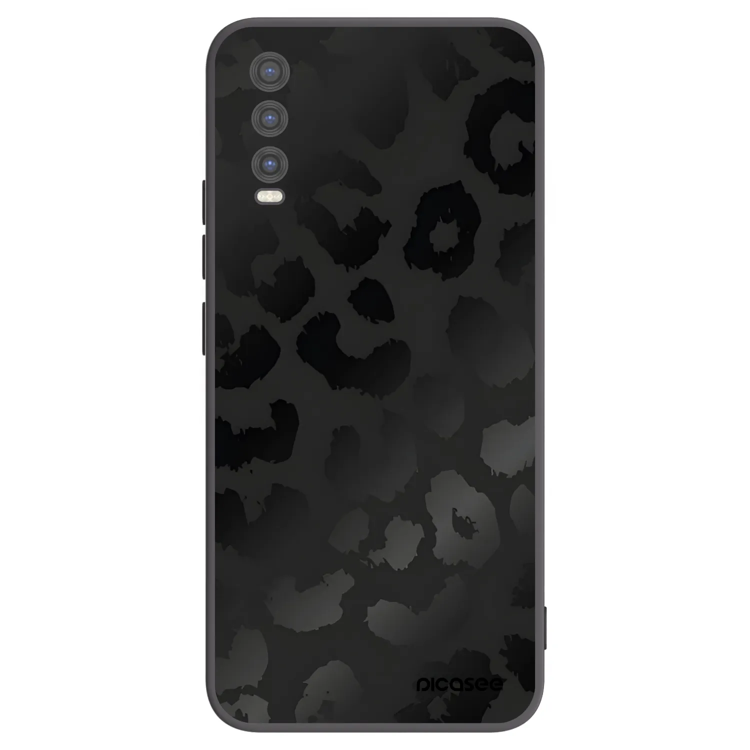 Picasee silikonowe czarne etui na Vivo Y20s - Midnight Leopard