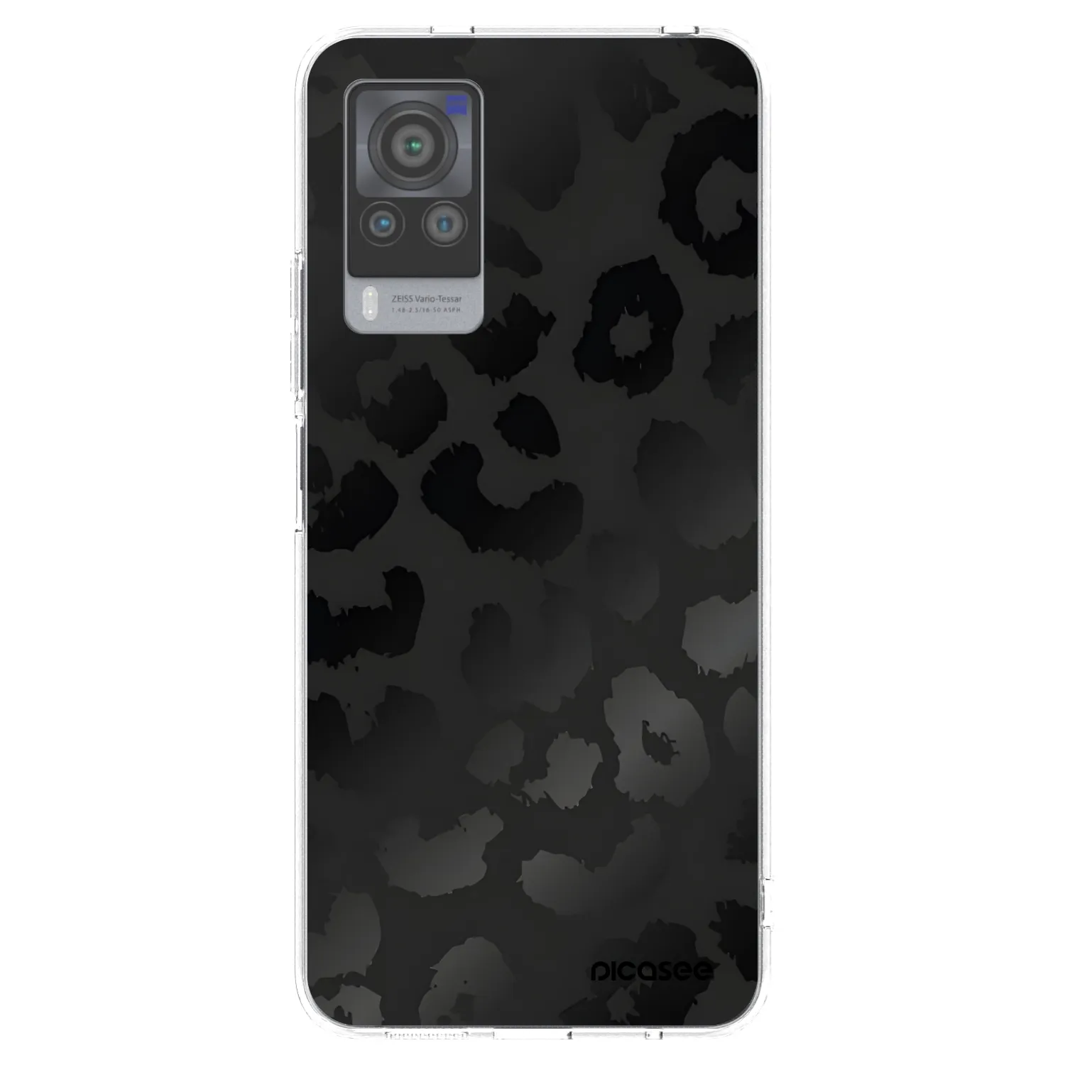 Picasee silikonowe przeźroczyste etui na Vivo X60 Pro 5G - Midnight Leopard