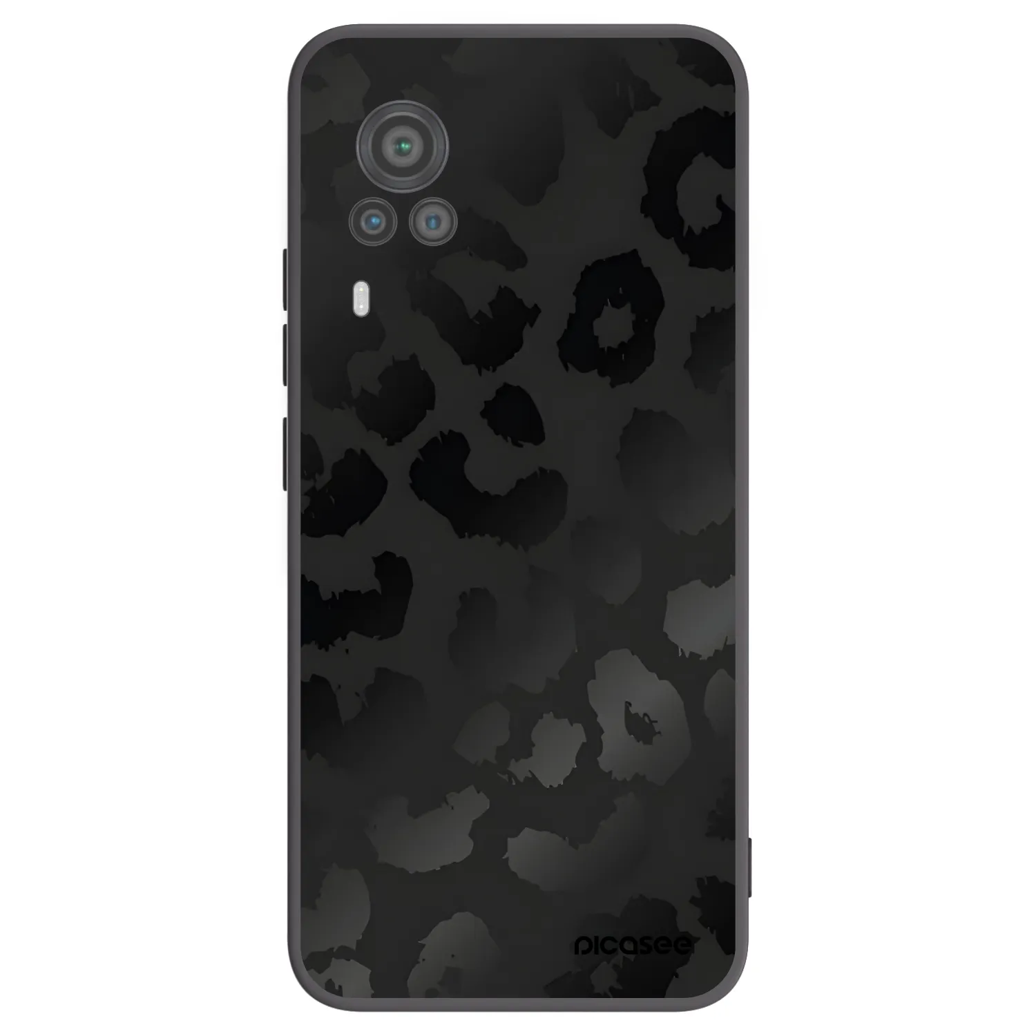 Picasee silikonowe czarne etui na Vivo X60 Pro 5G - Midnight Leopard