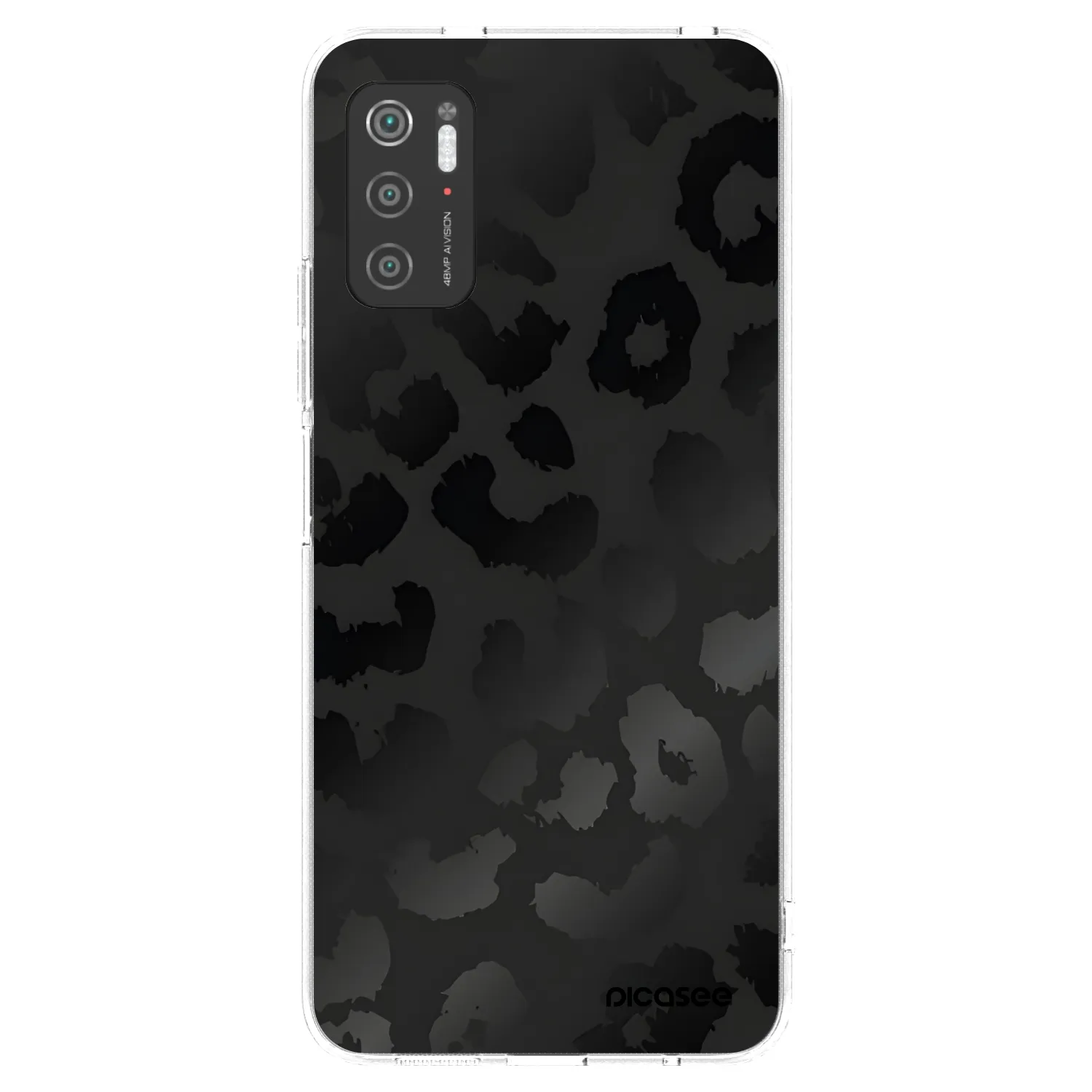 Picasee silikonowe przeźroczyste etui na Xiaomi Poco M3 Pro 5G - Midnight Leopard