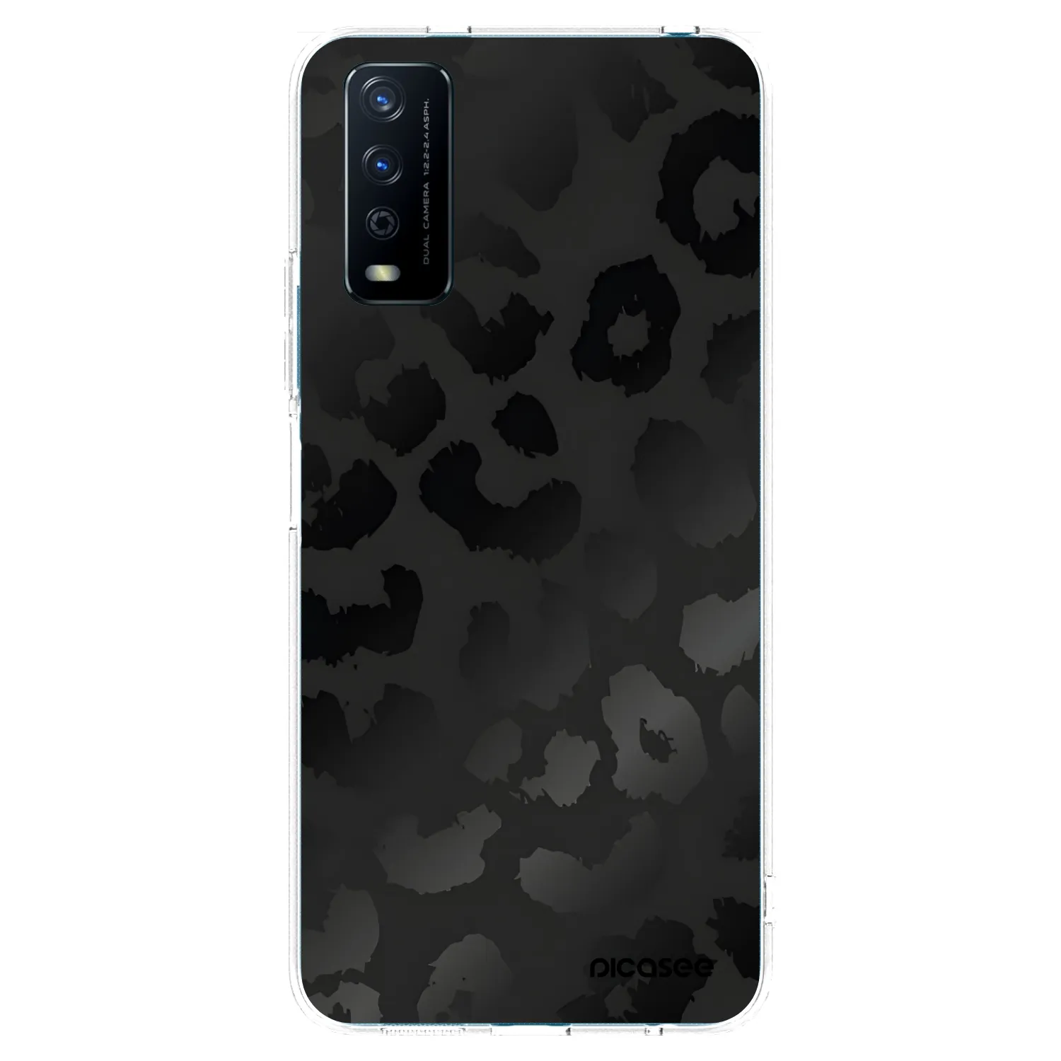 Picasee silikonowe przeźroczyste etui na Vivo Y11s - Midnight Leopard