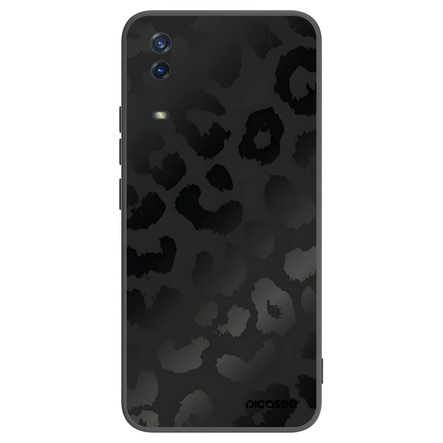 Picasee silikonowe czarne etui na Vivo Y11s - Midnight Leopard