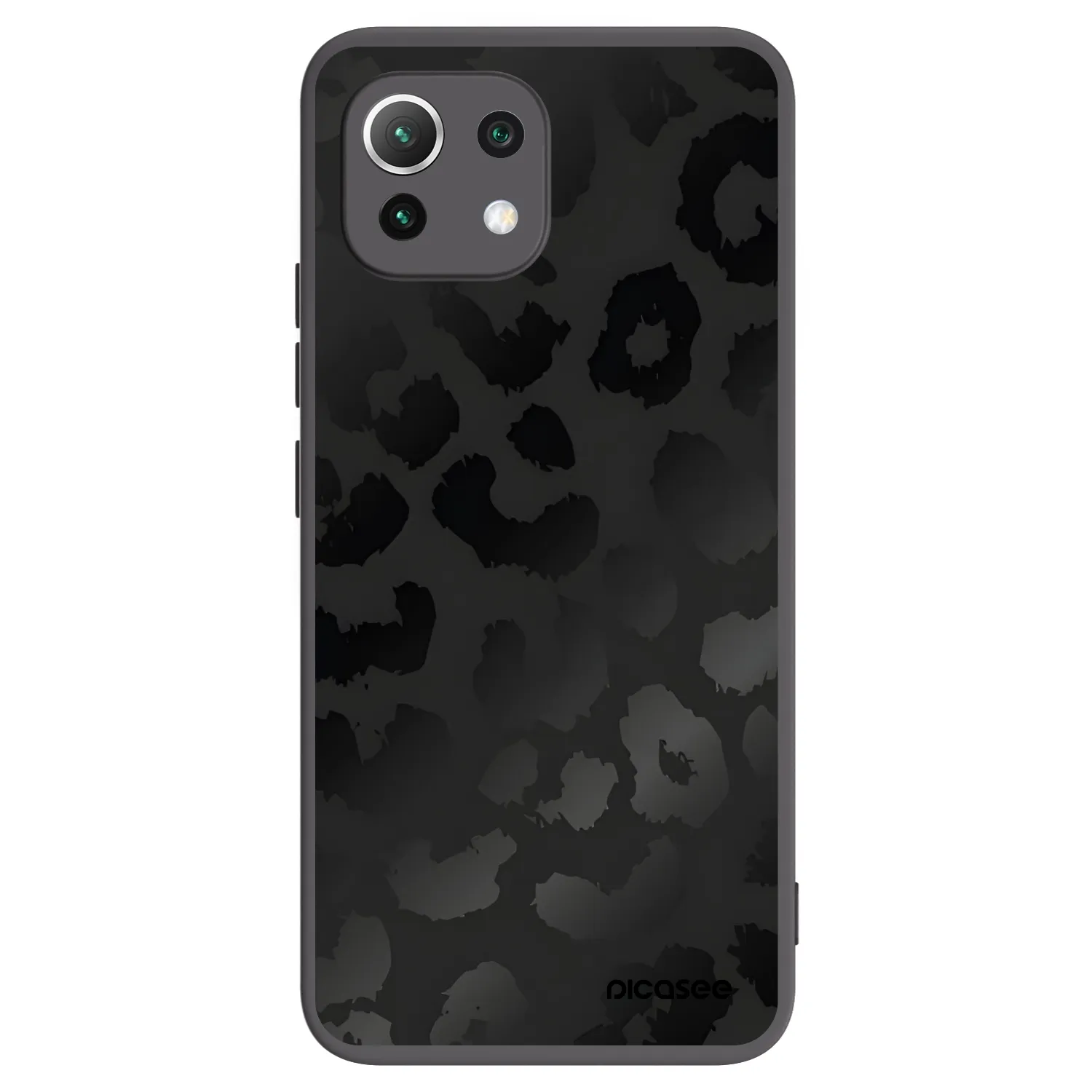 Picasee silikonowe czarne etui na Xiaomi 11 Lite 5G NE - Midnight Leopard
