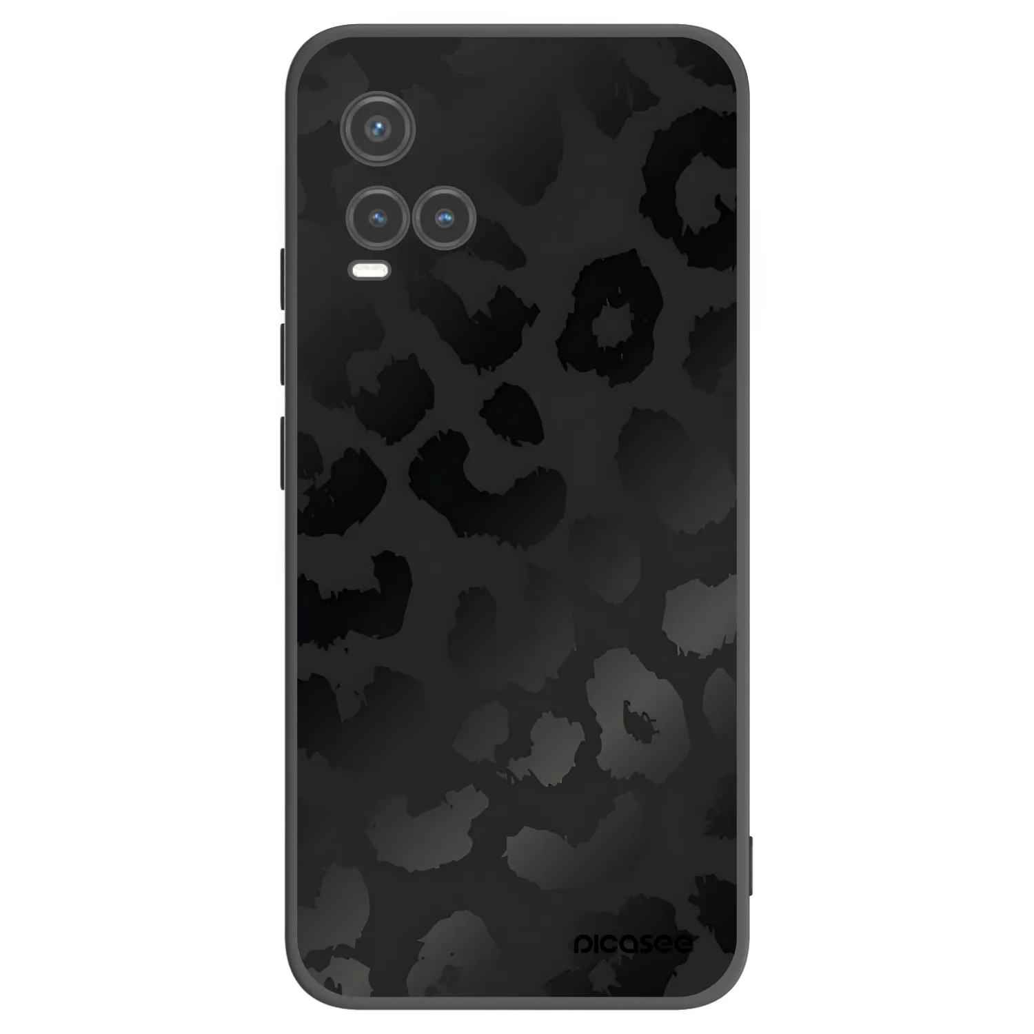 Picasee silikonowe czarne etui na Vivo Y33s - Midnight Leopard