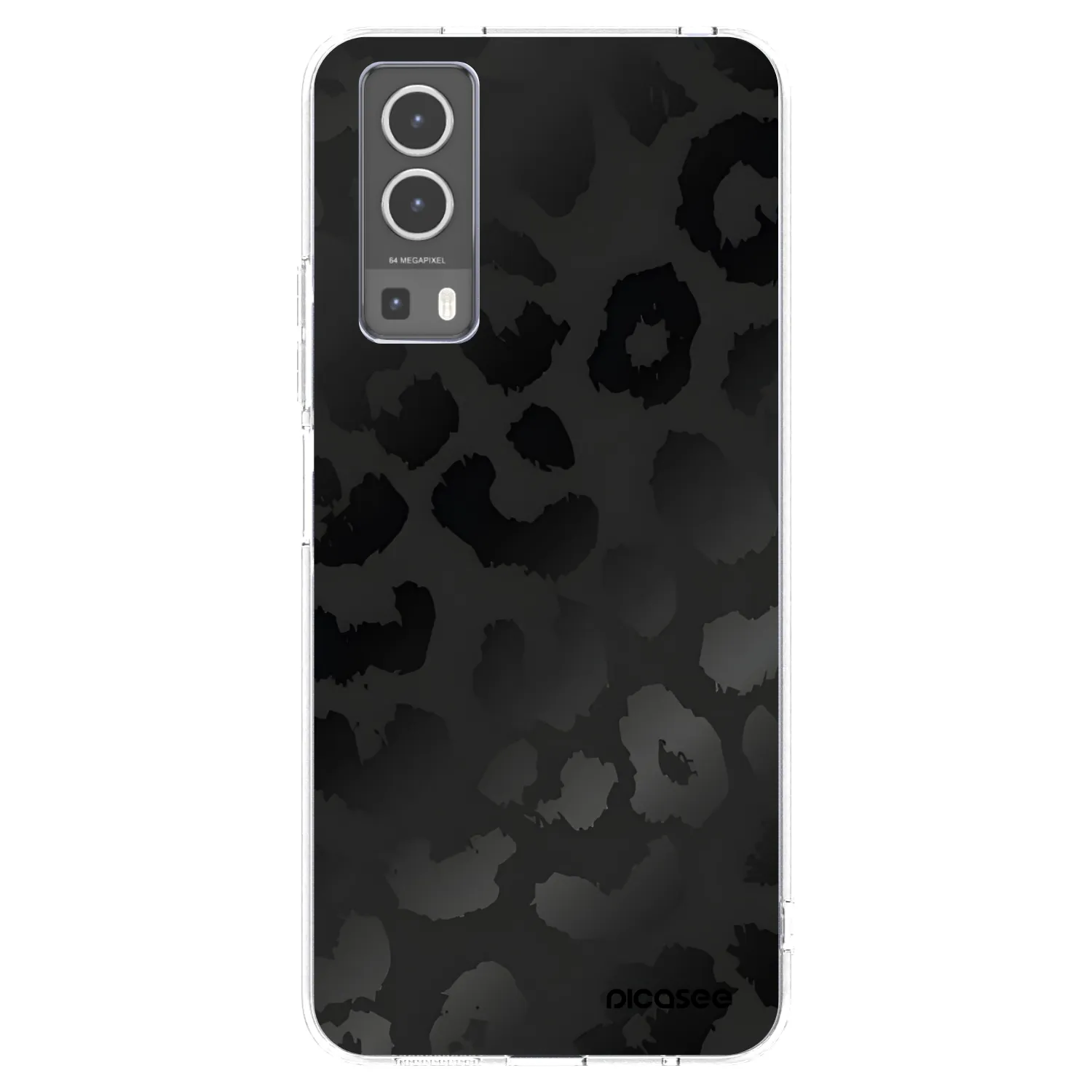 Picasee silikonowe przeźroczyste etui na Vivo Y72 5G - Midnight Leopard